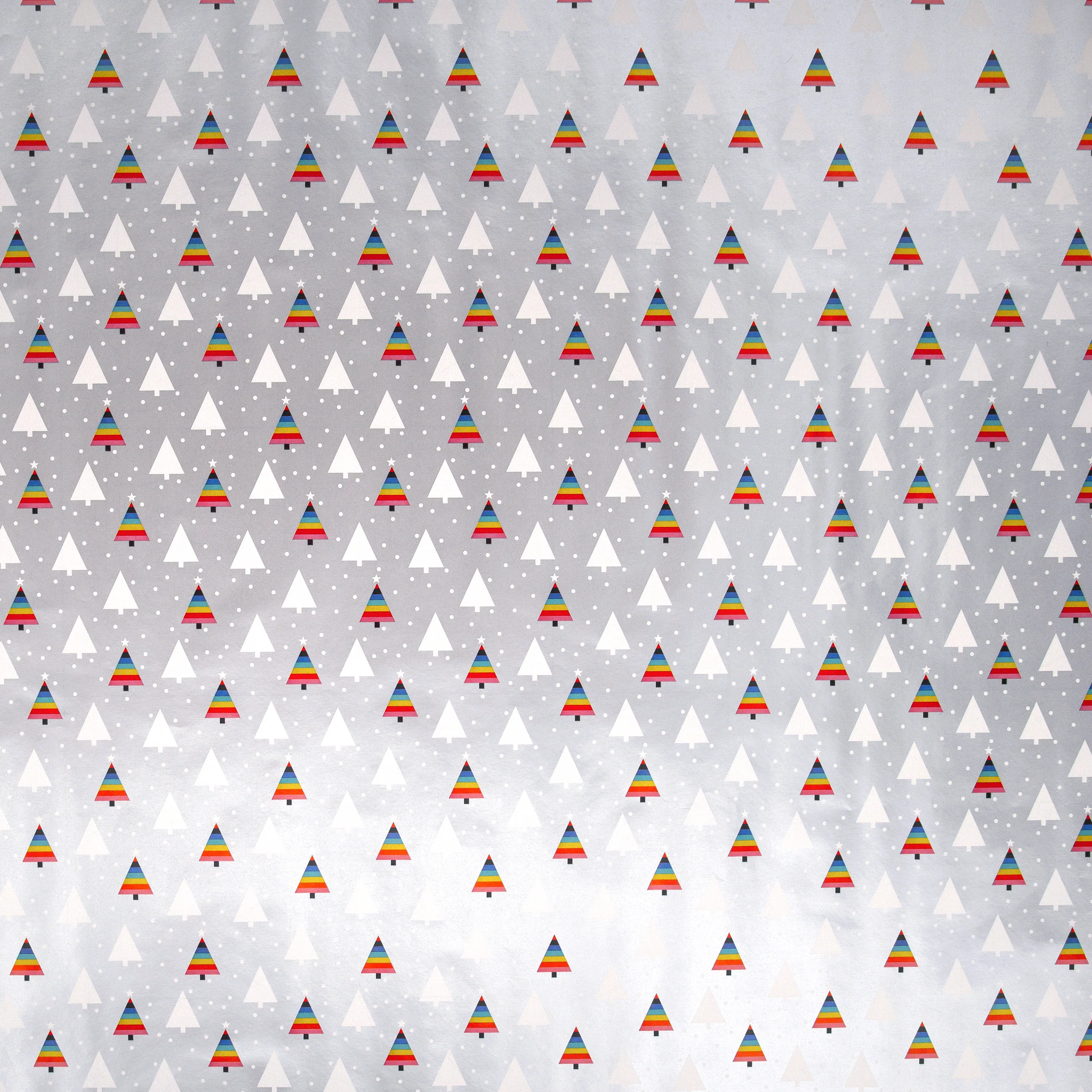 9M Christmas Wrapping Paper - Pack of 3 x 3M Rolls in 1 Rainbow Tree Design - Image 6