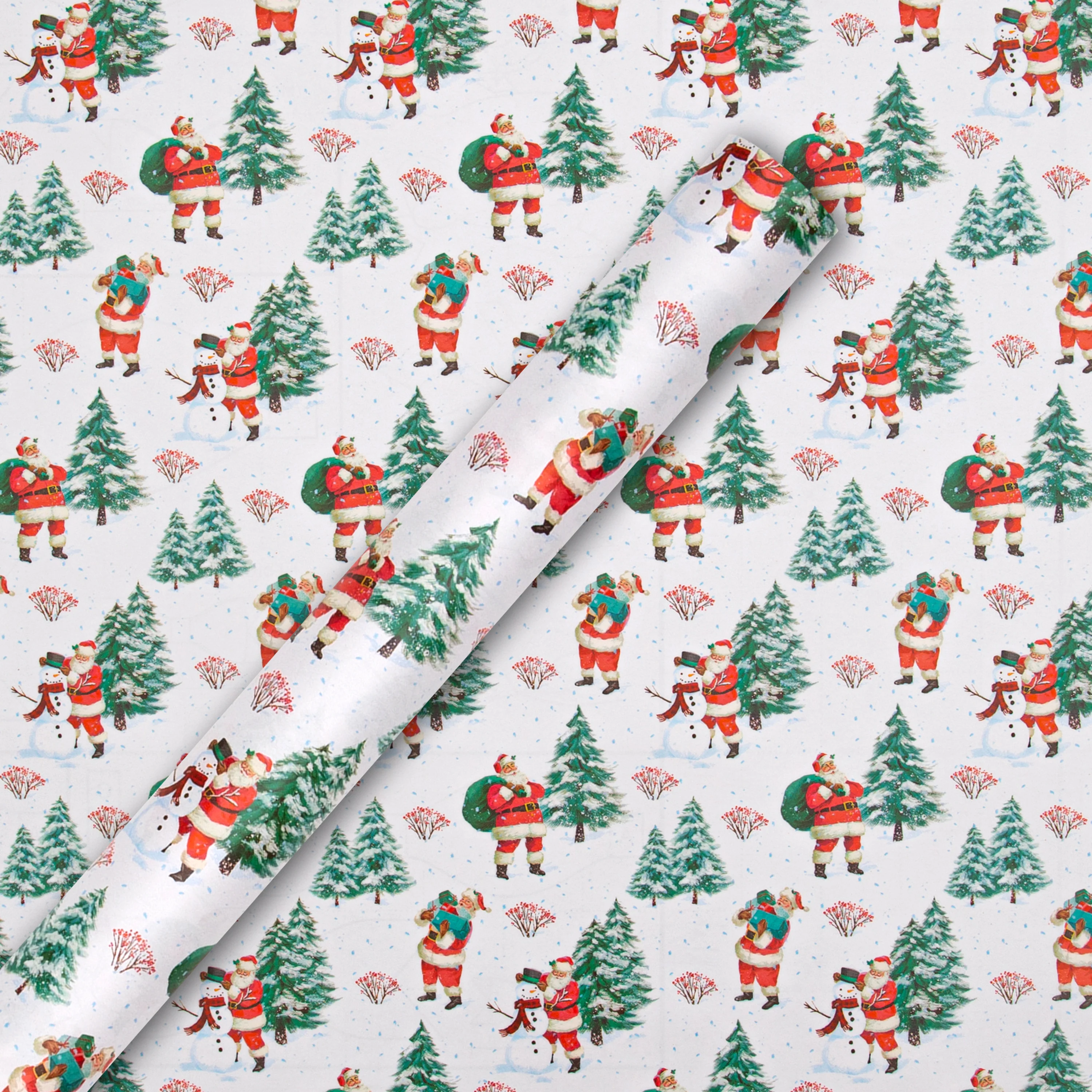 9M Christmas Wrapping Paper - Pack of 3 x 3M Rolls in 1 Vintage Santa Design - Image 7
