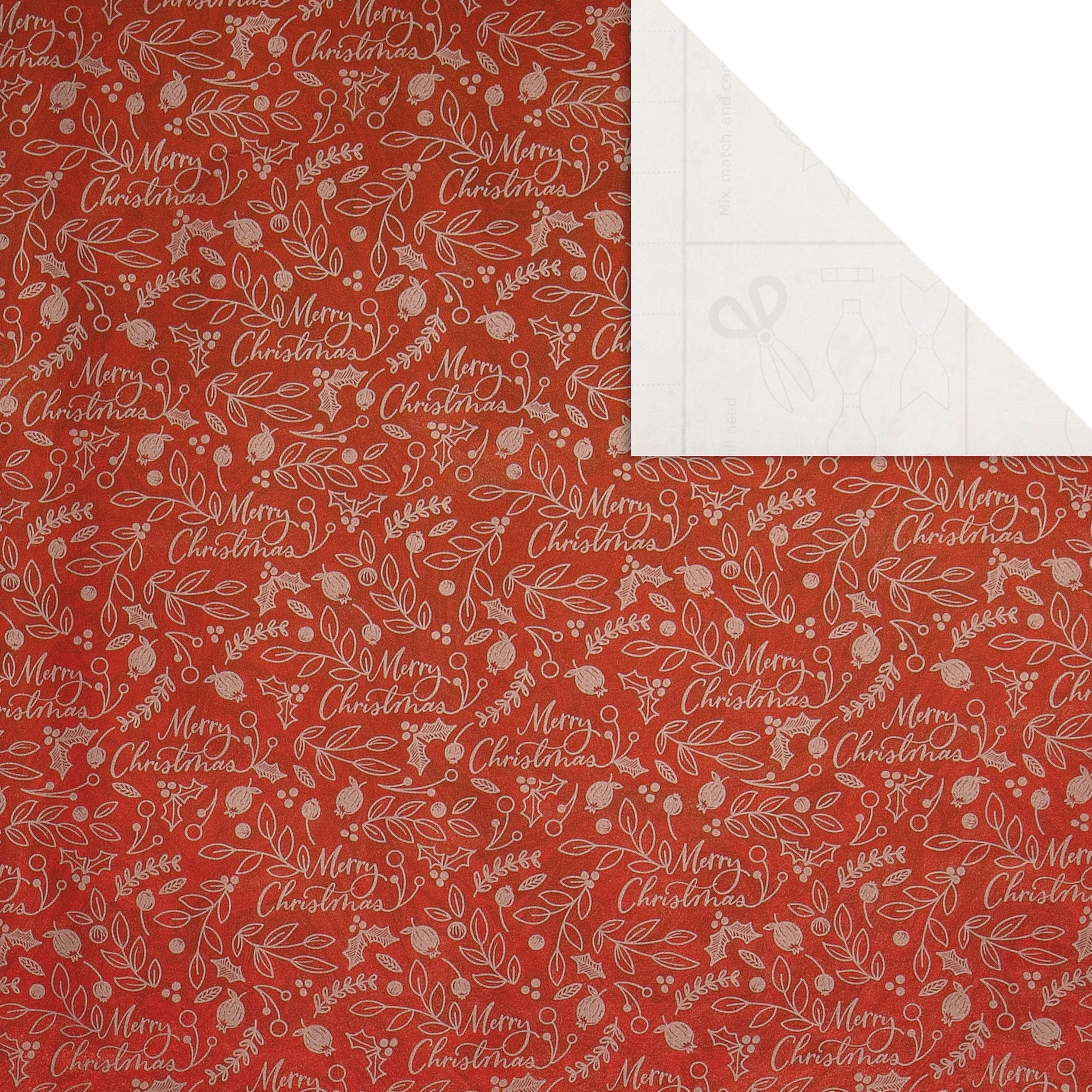 9M Classic Red & Green Christmas Wrapping Paper Multipack - 3 x 3M Rolls - Image 5