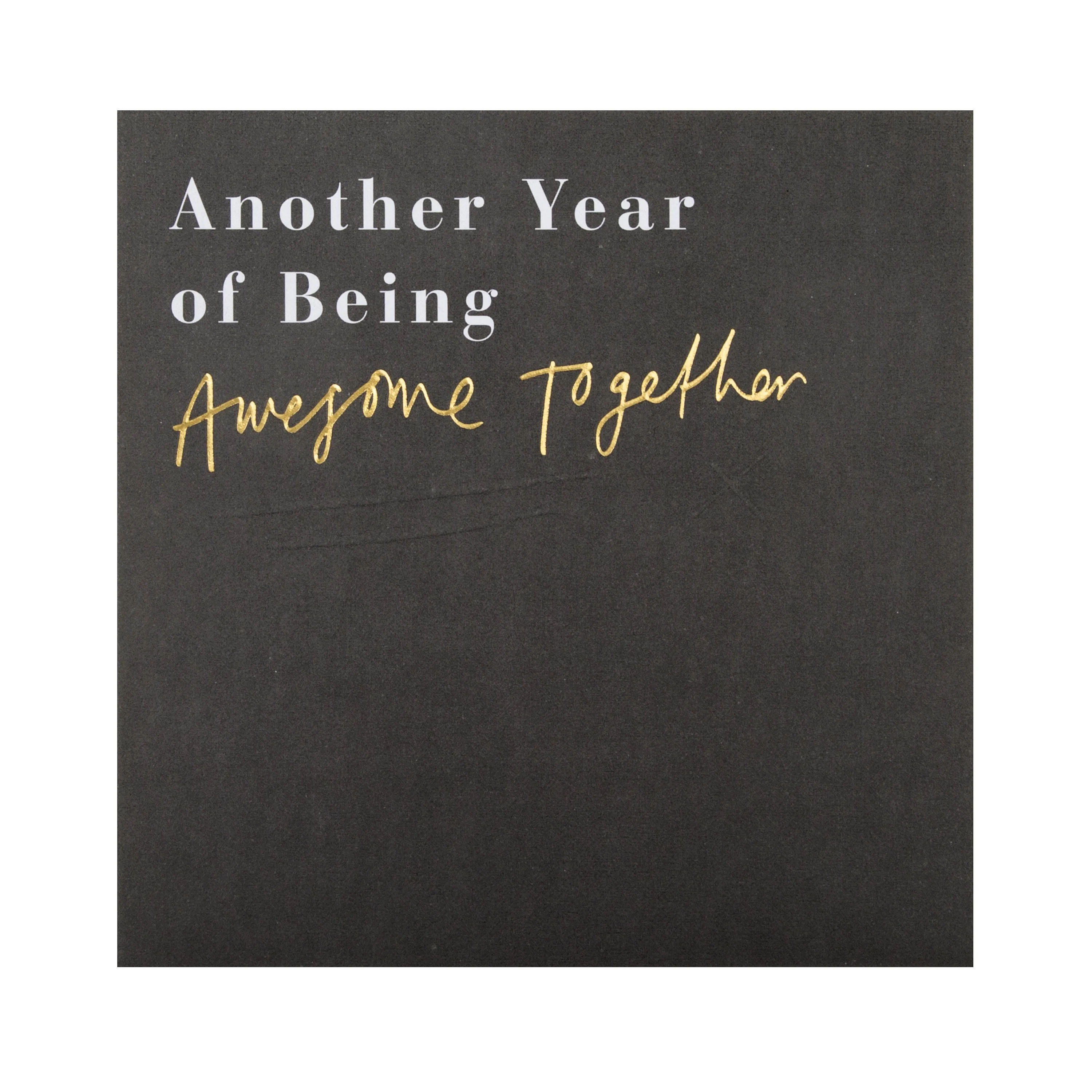 Anniversary Card - Contemporary Text Based Design - Image 3