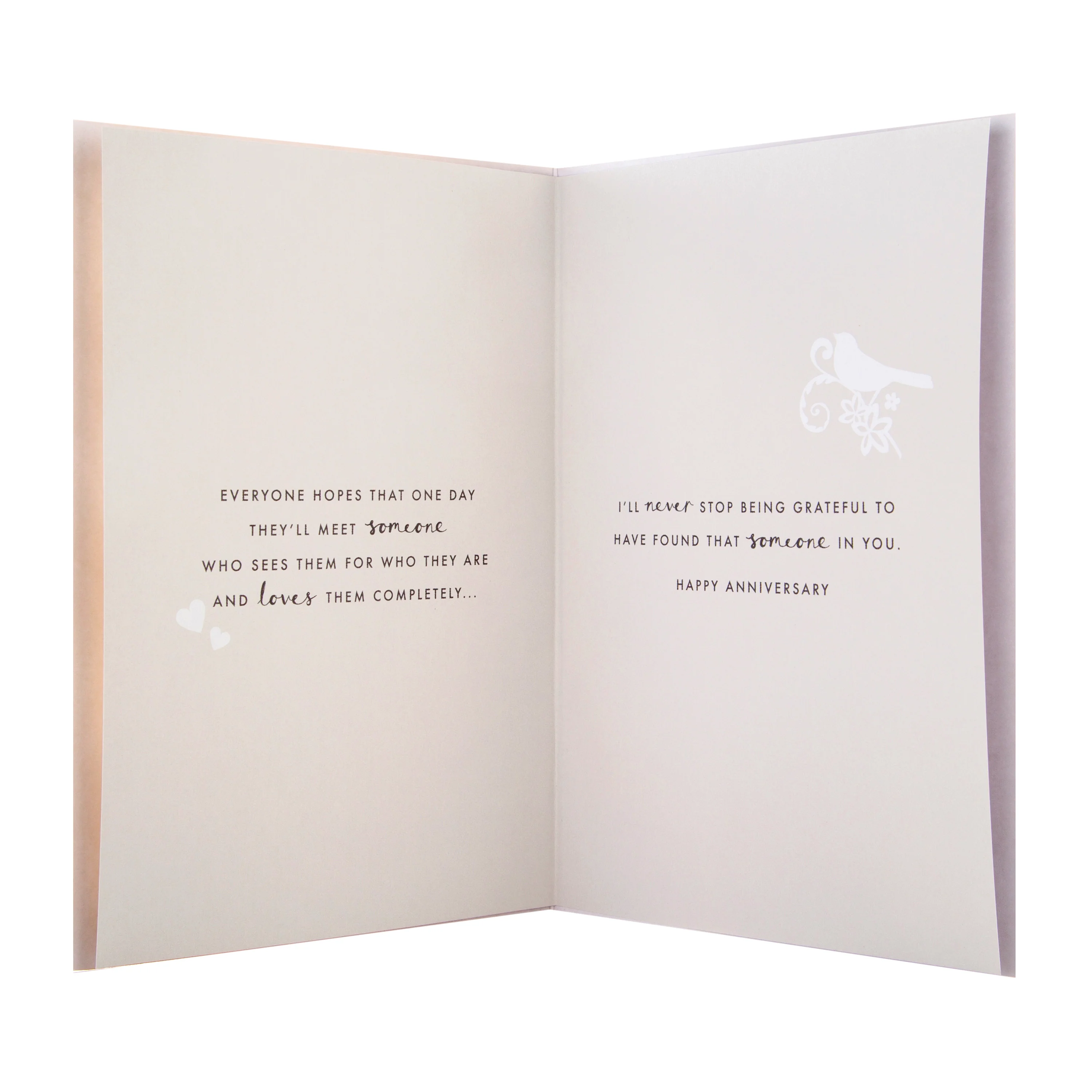 Anniversary Card for The One I Love -  Laser-cut Design With Gold Foil - Image 2