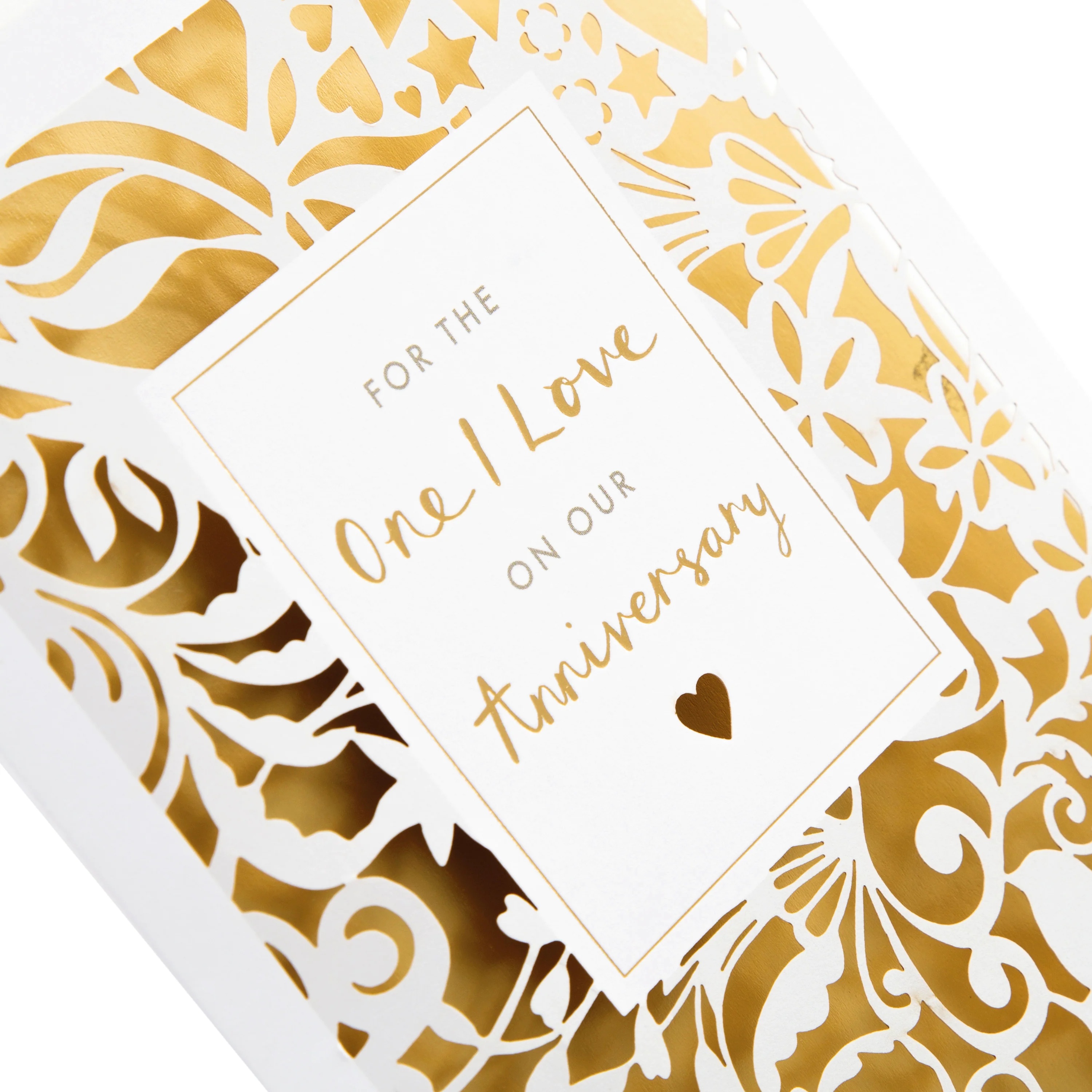 Anniversary Card for The One I Love -  Laser-cut Design With Gold Foil - Image 4