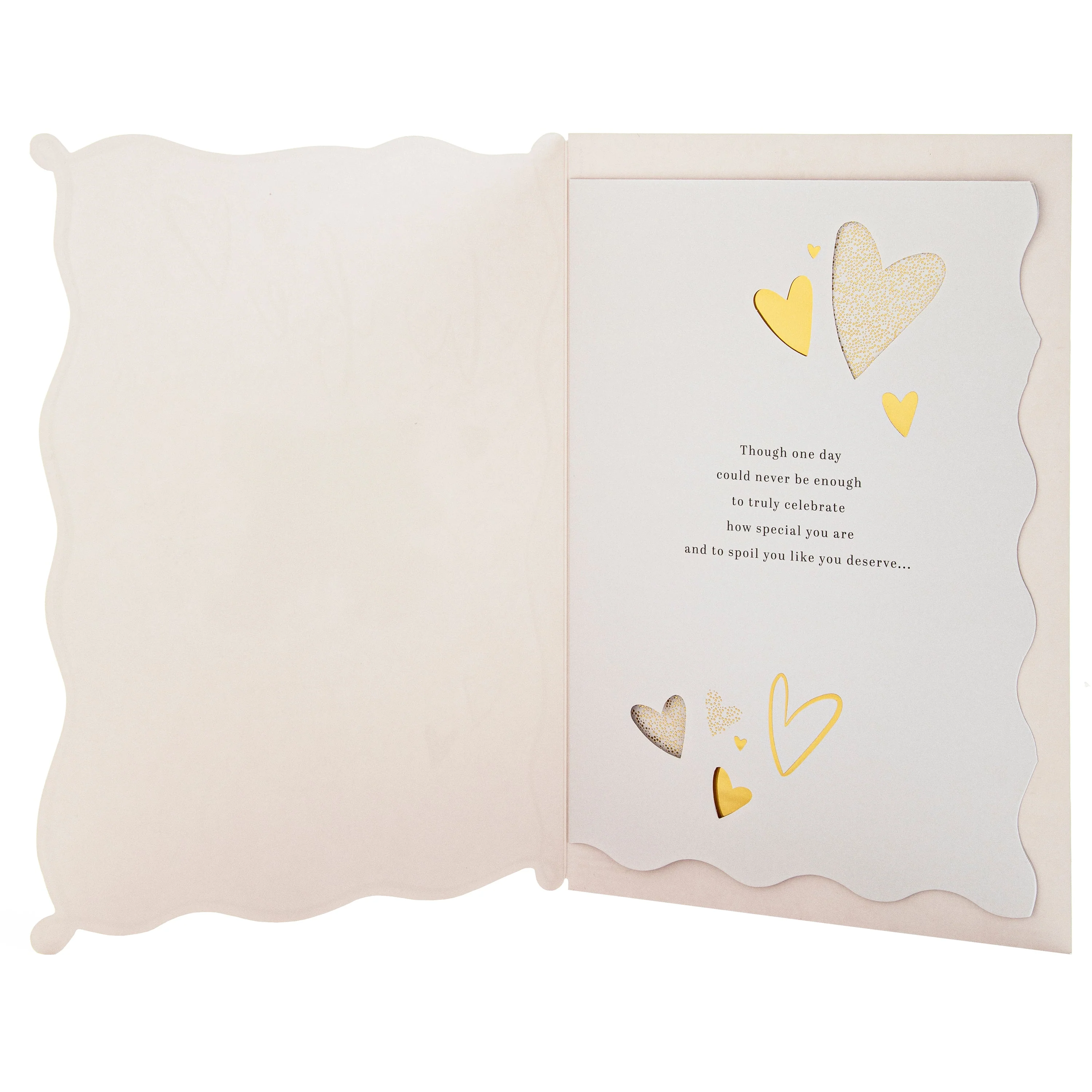 Anniversary Card for Wife - Gold Foil Hearts Design & Heartfelt Verse - Image 2