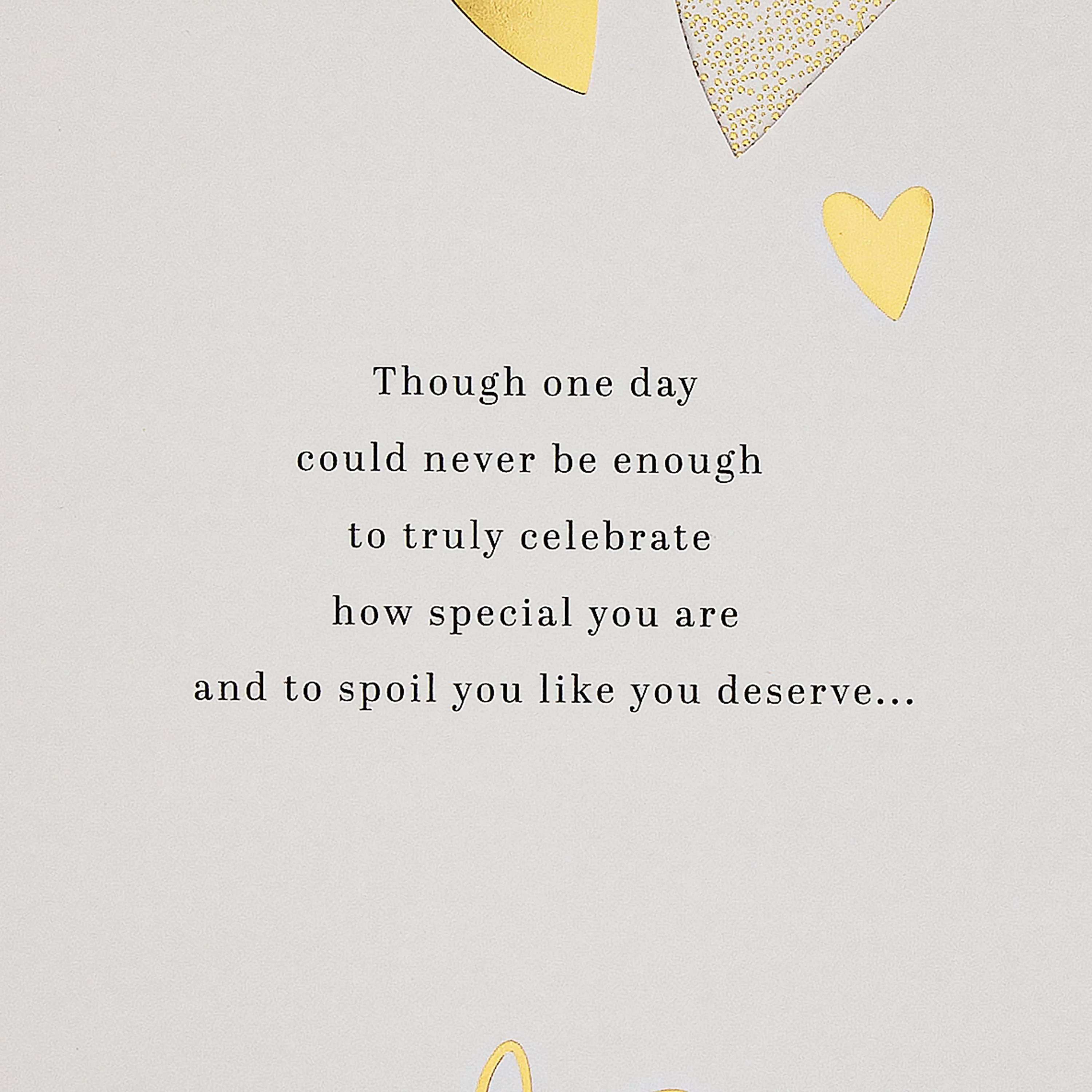 Anniversary Card for Wife - Gold Foil Hearts Design & Heartfelt Verse - Image 4