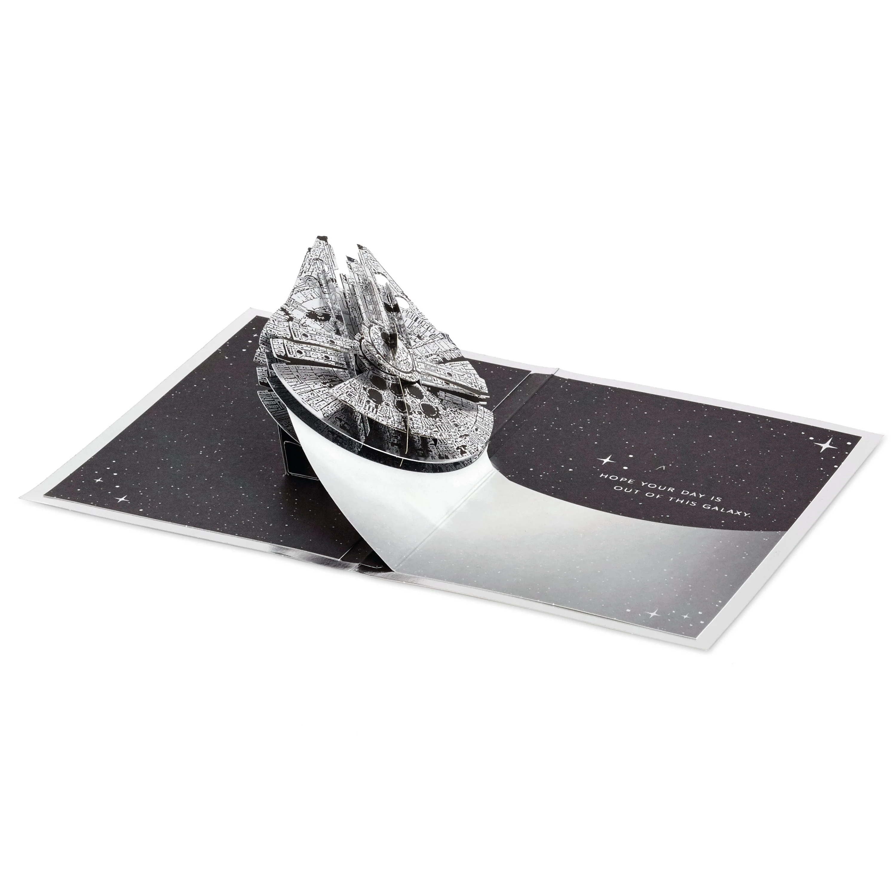 Any Occasion Greeting Card - 3D Pop-Up Star Wars™ Millennium Falcon Design - Image 3