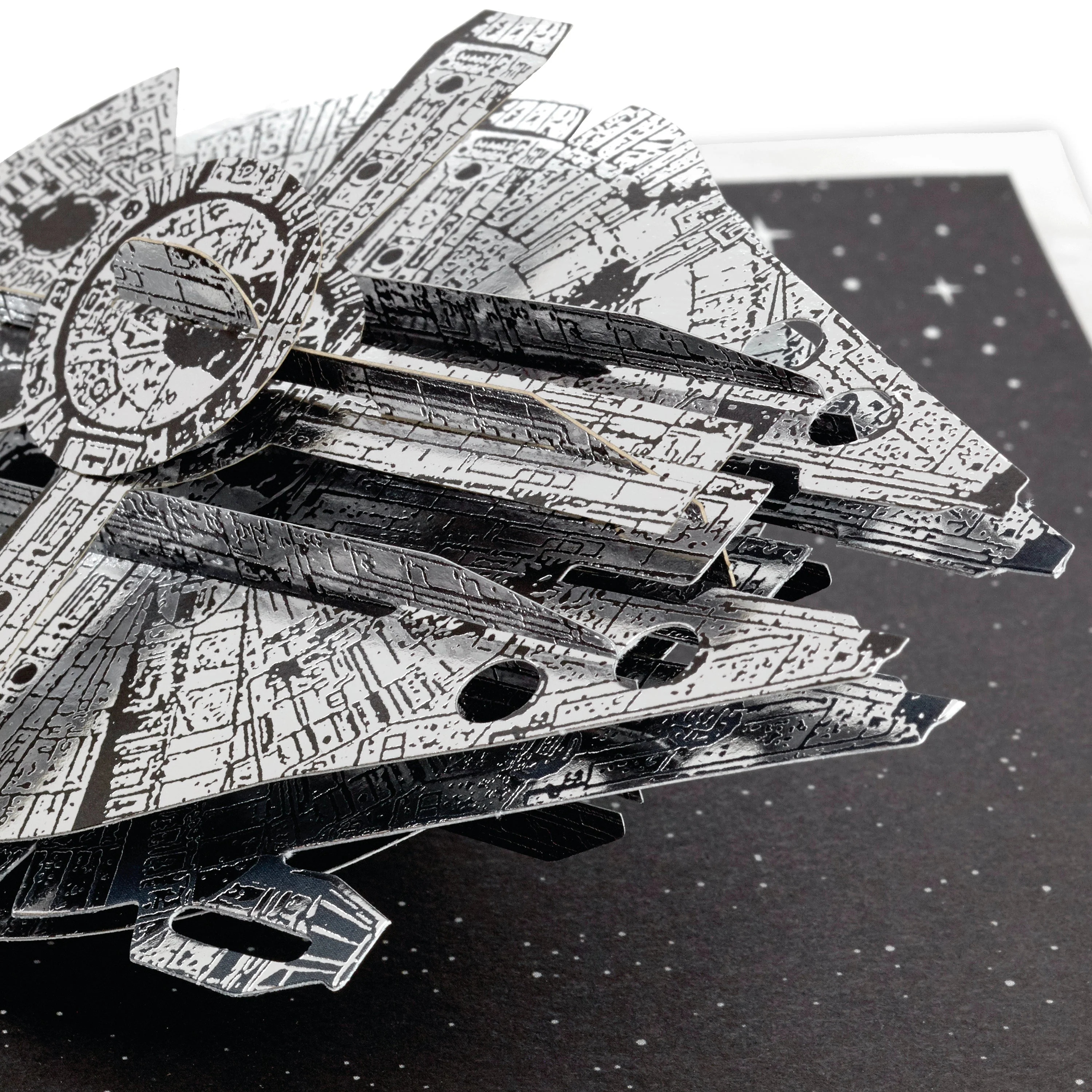 Any Occasion Greeting Card - 3D Pop-Up Star Wars™ Millennium Falcon Design - Image 4