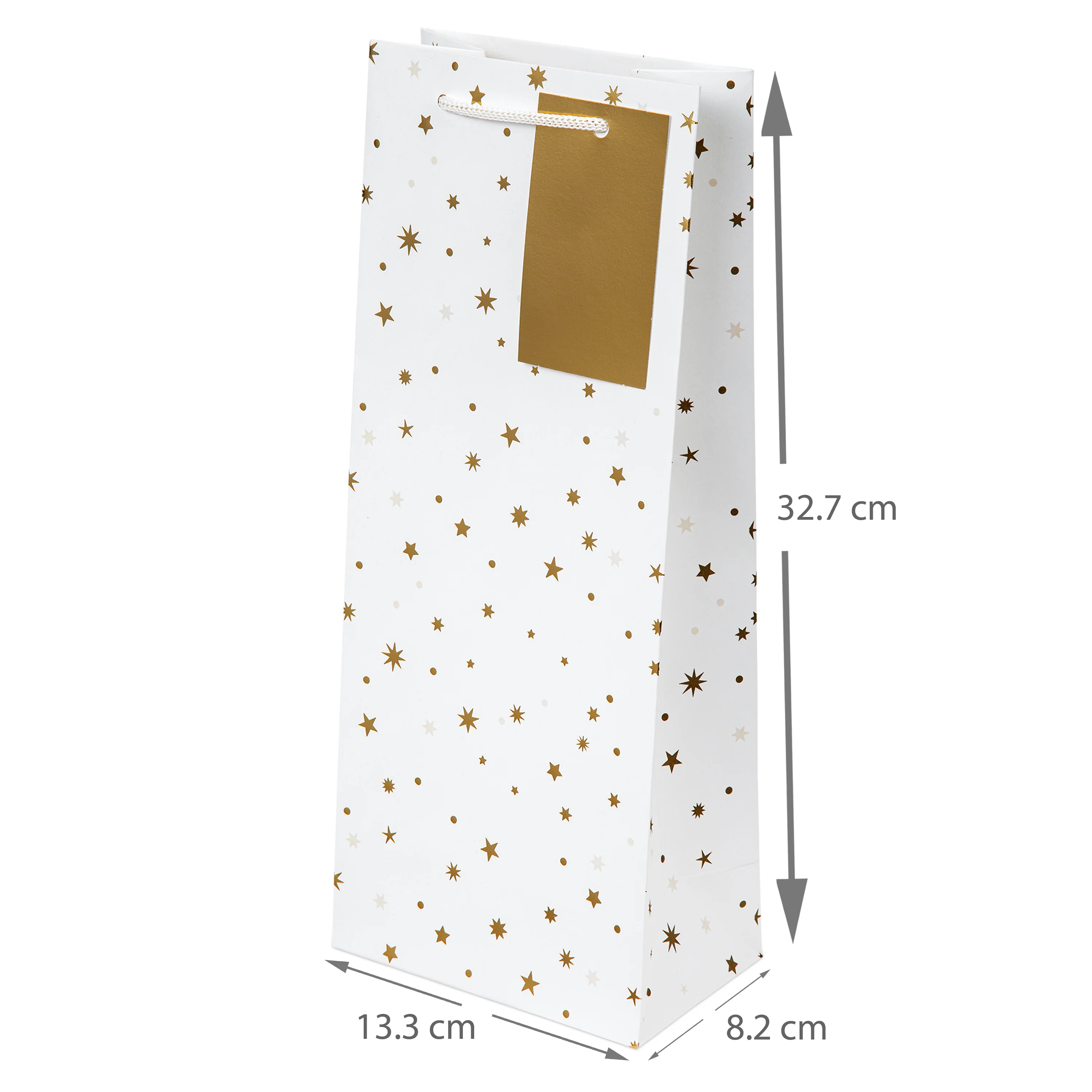 Any Occasion Bottle Bags - Pack of 3 Gold Stars Design - Image 3