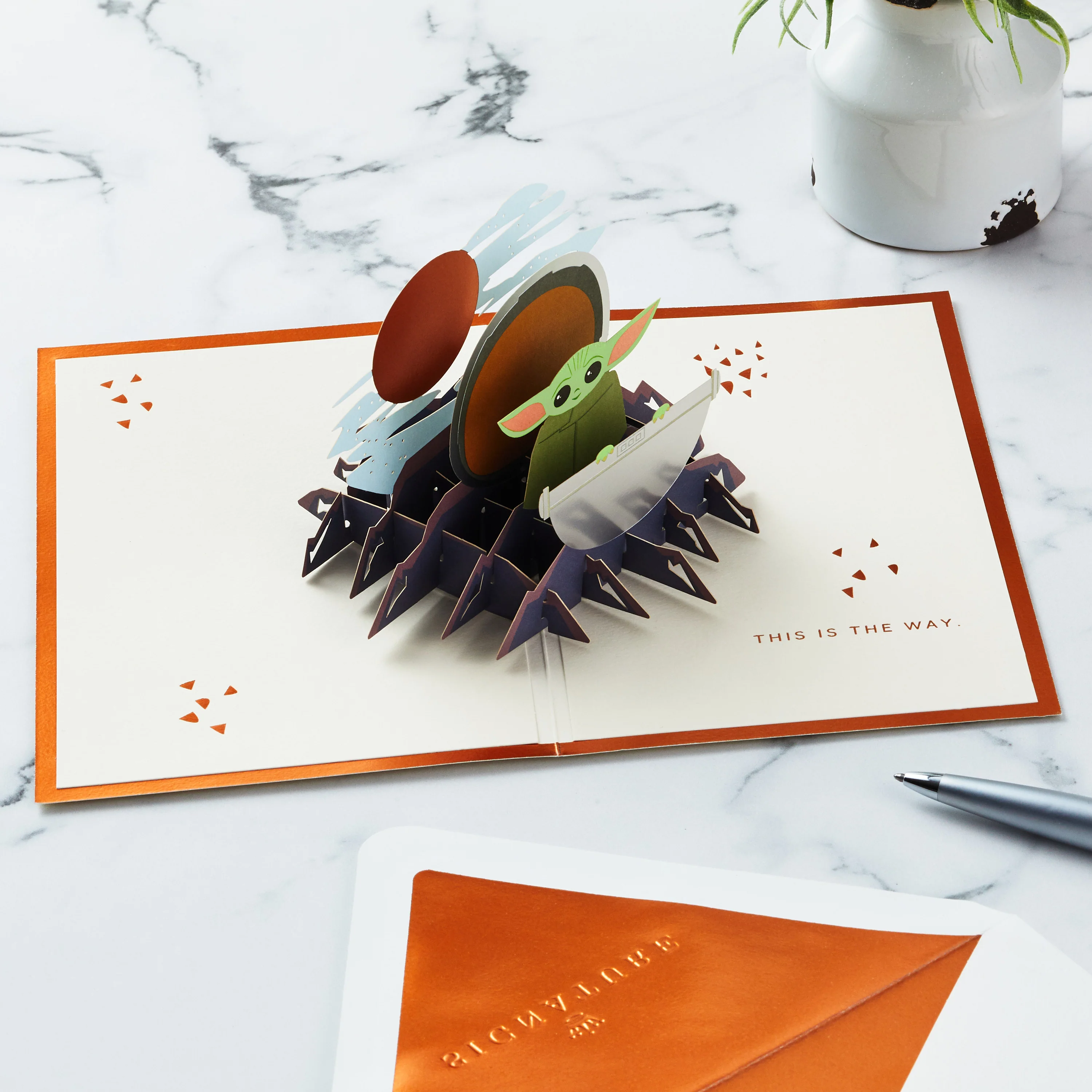 Any Occasion Card - 3D Pop-Up The Mandalorian™ Grogu™ Design - Image 6