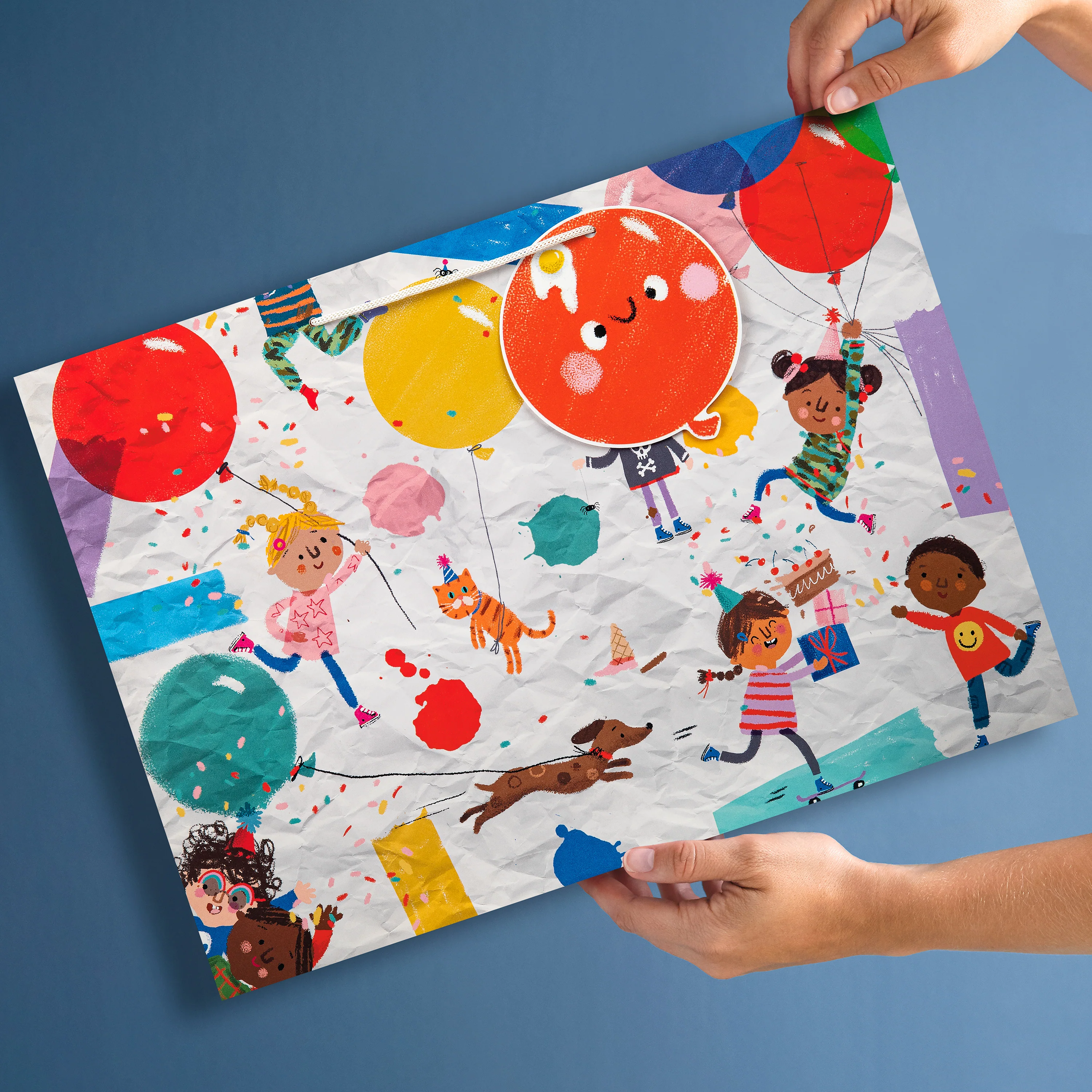 Extra Large Gift Bag - Custard Crew Kids Design - Image 2