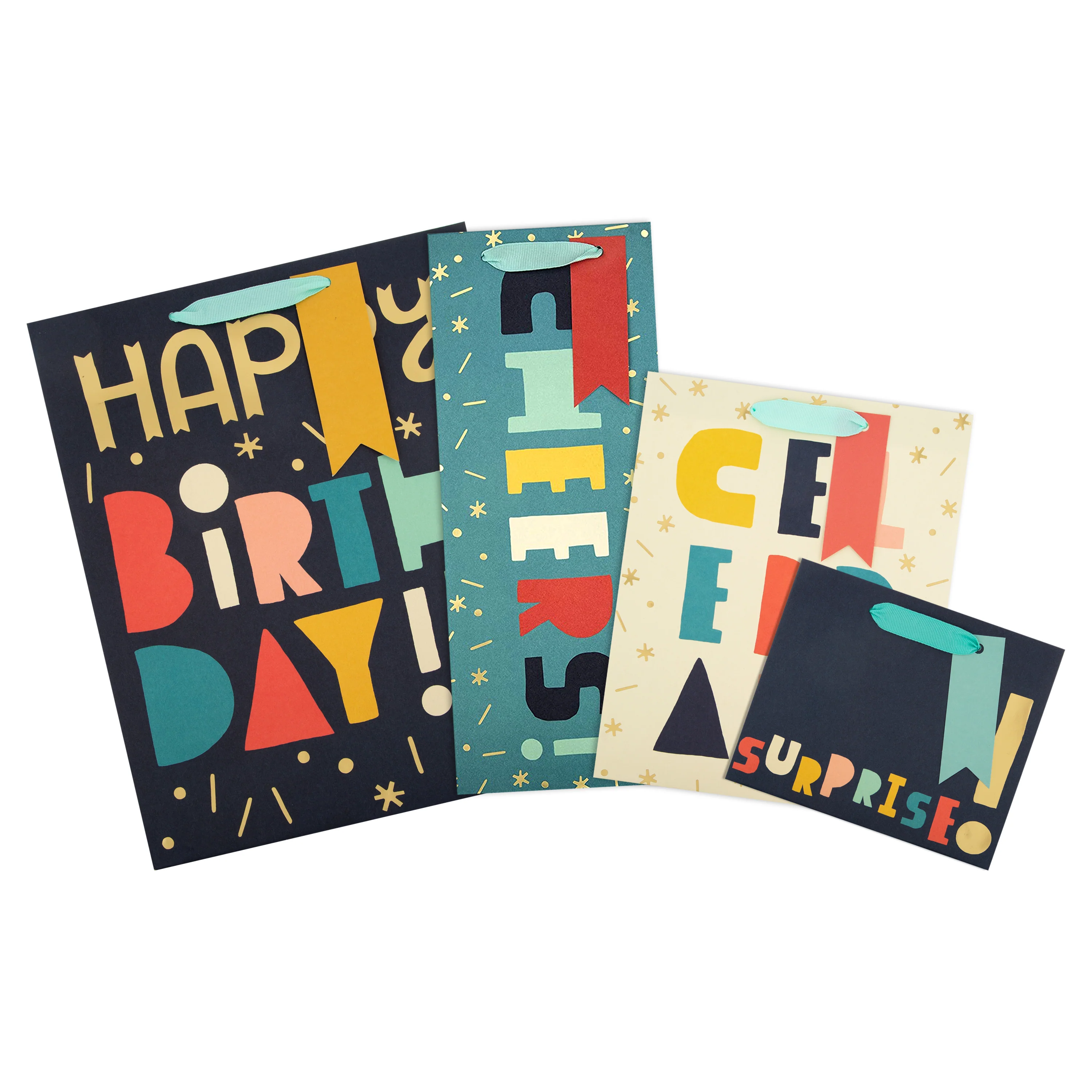 Any Occasion Gift Bag Pack - 4 Bags in 4 Jazzy Designs - Image 3