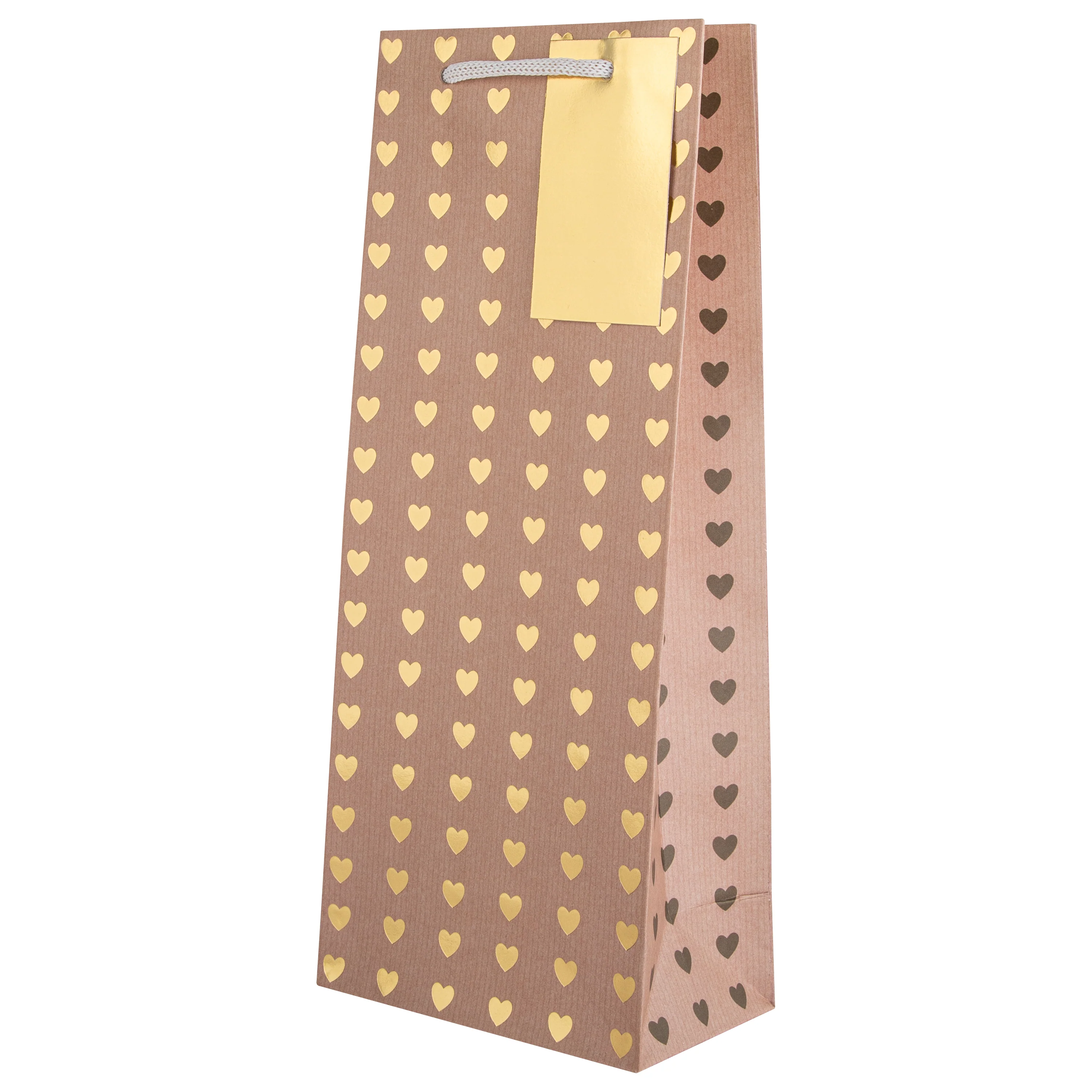 Any Occasion Gift Bag Pack - Card, Bottle Bag & Tissue Paper in 1 Gold Foil Design - Image 3