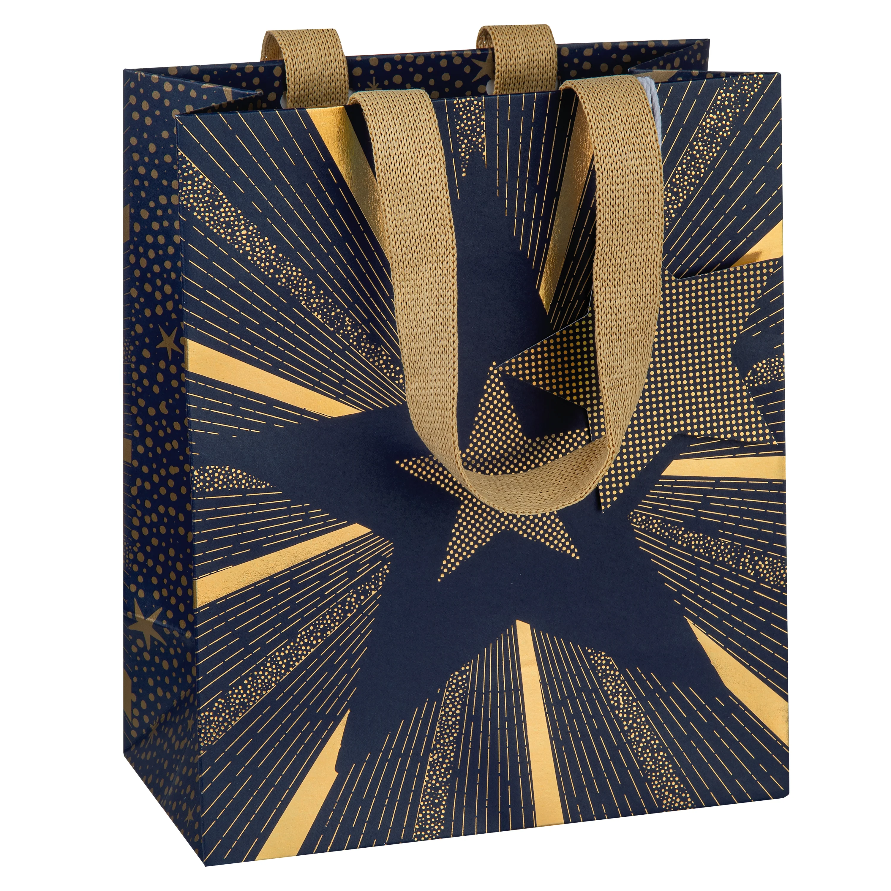 Any Occasion Gift Bags - 3 Pack in 3 Gold-Foiled Star-Themed Celebration Designs & 3 Sizes - Image 8
