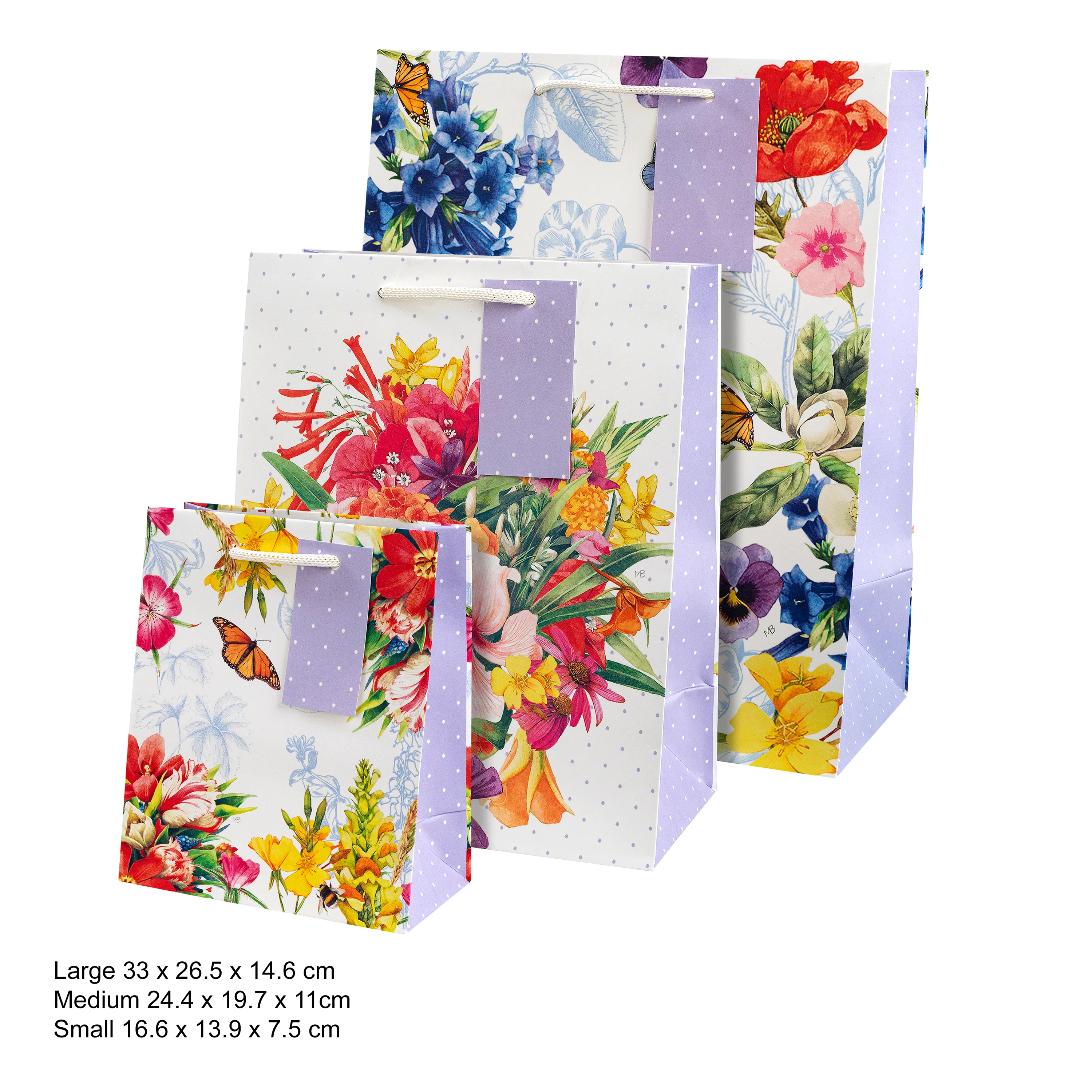 Any Occasion Gift Bags - 3 Pack in 3 Sizes & 3 Marjolein Bastin Designs - Image 3