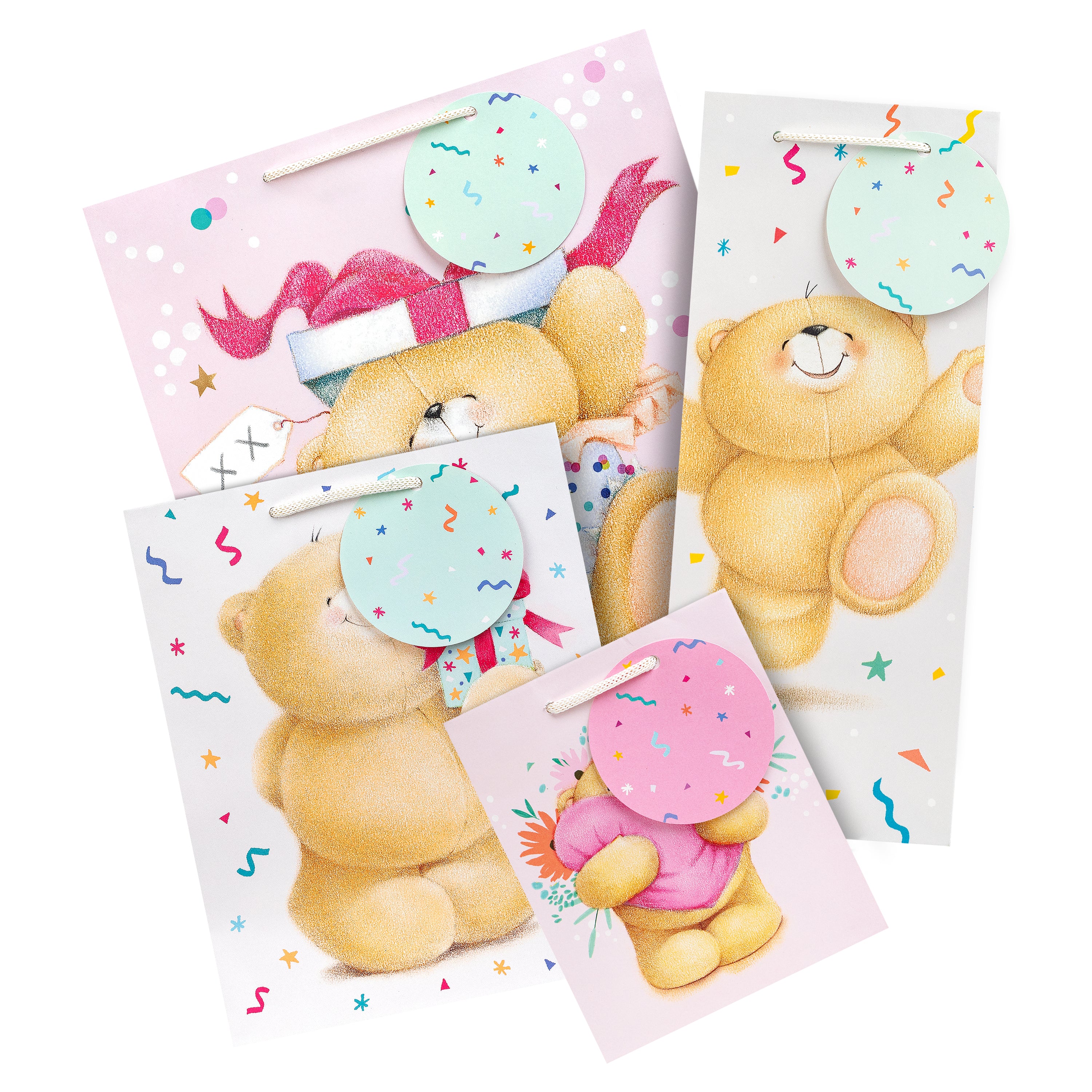 Any Occasion Gift Bags - 4 Pack in 4 Sizes & 4 Forever Friends Designs - Image 10