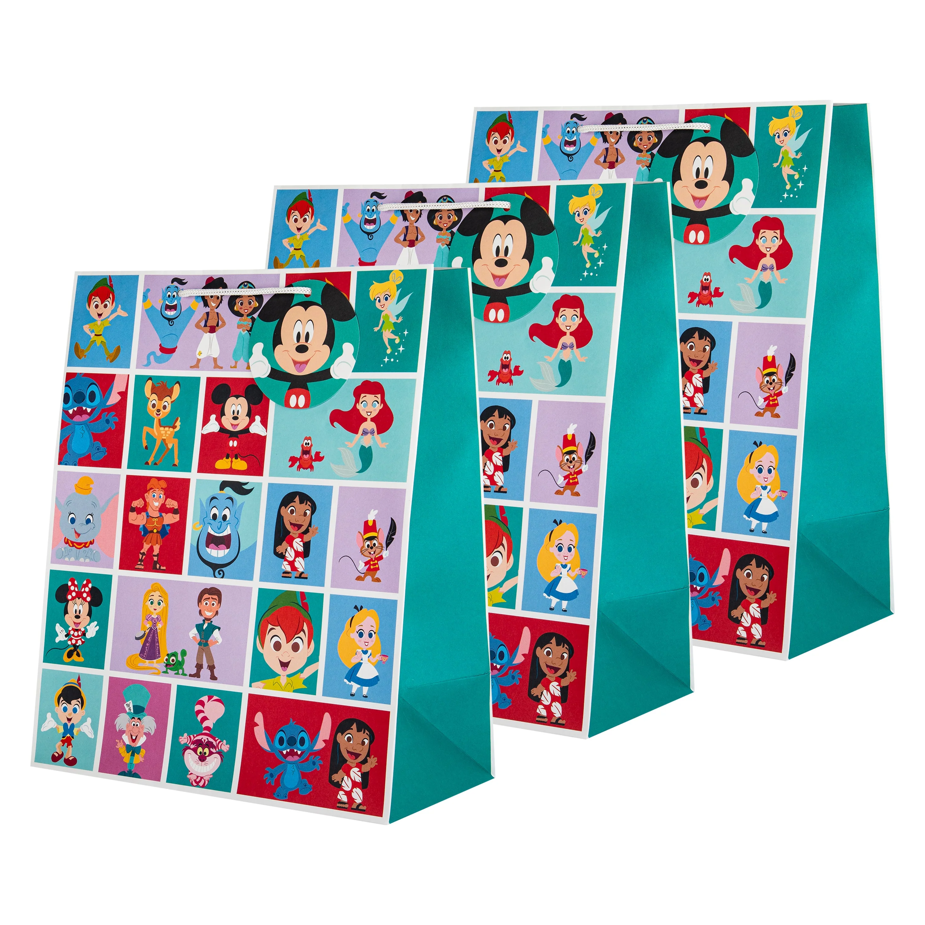Any Occasion Large Gift Bag - Pack of 3 Disney Characters Design