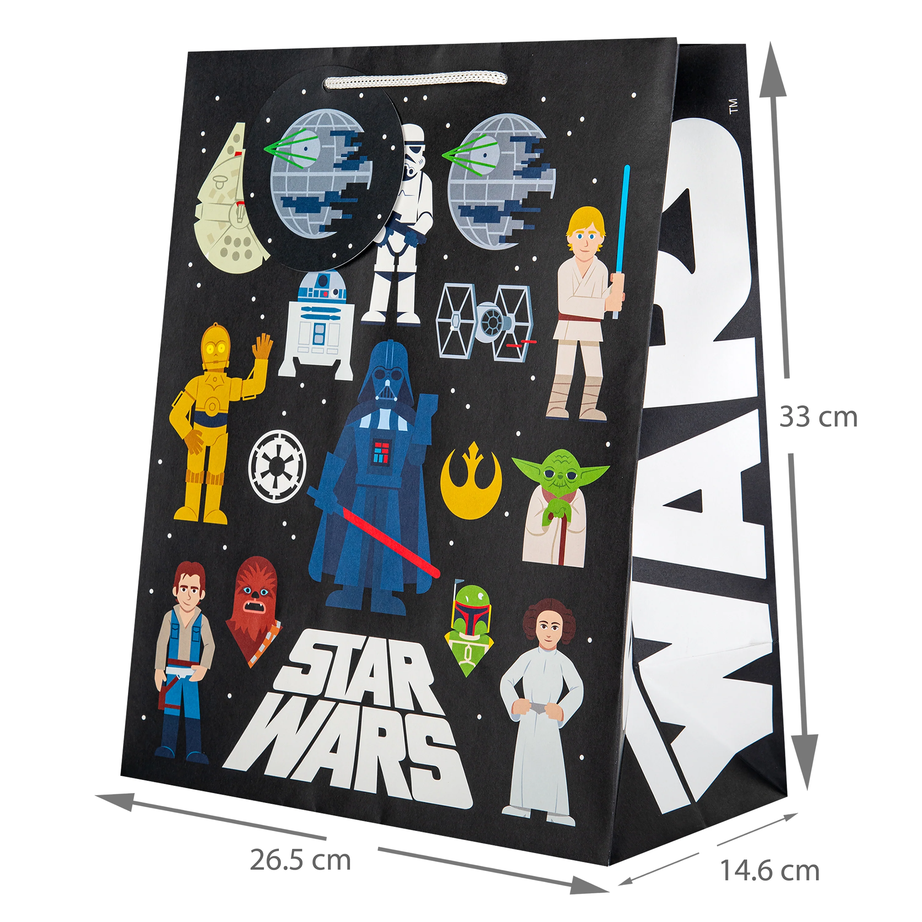 Any Occasion Large Gift Bag - Pack of 3 in 3 Star Wars™ Designs - Image 3