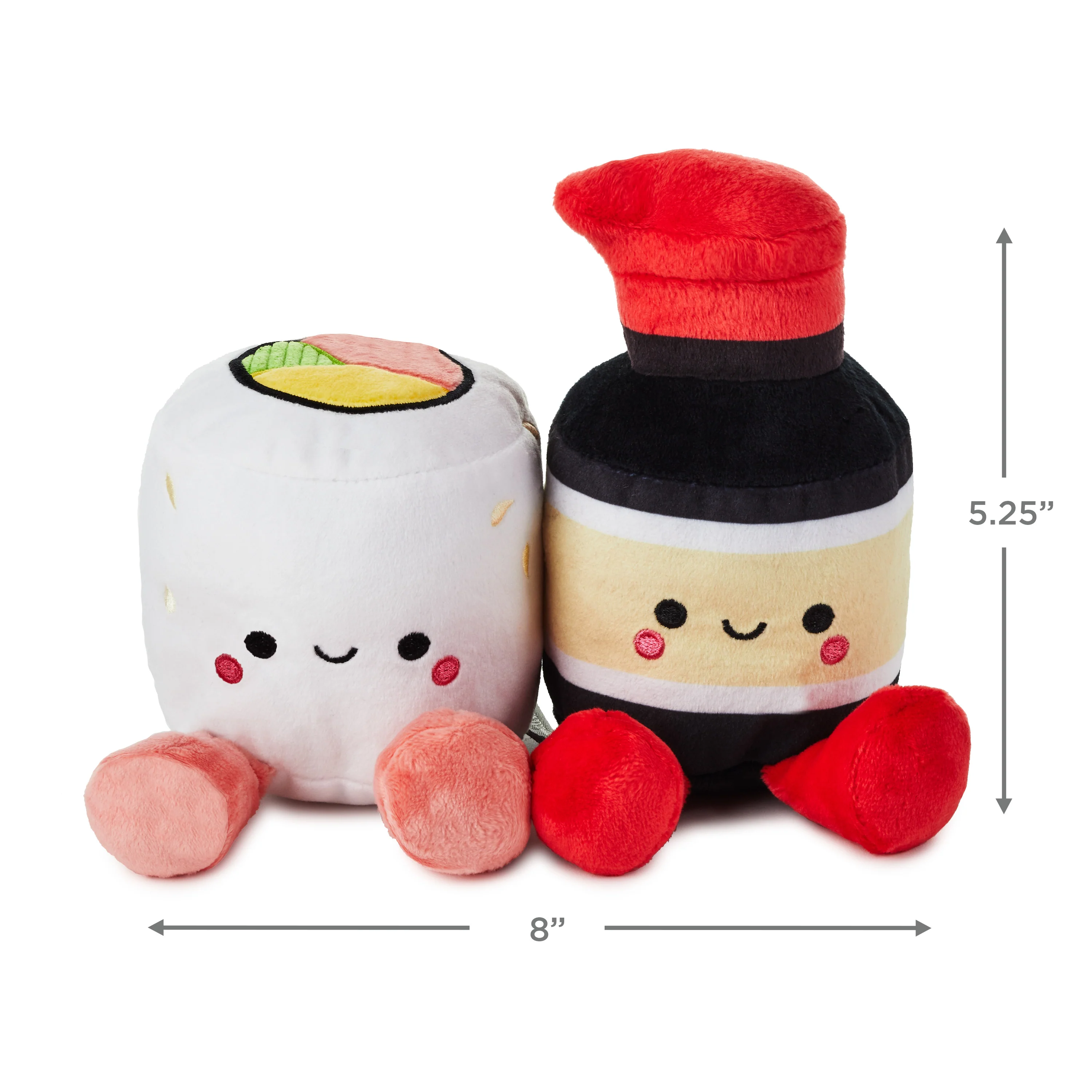 Better Together Sushi & Soy Sauce Magnetic Soft Toy Pair - Image 3