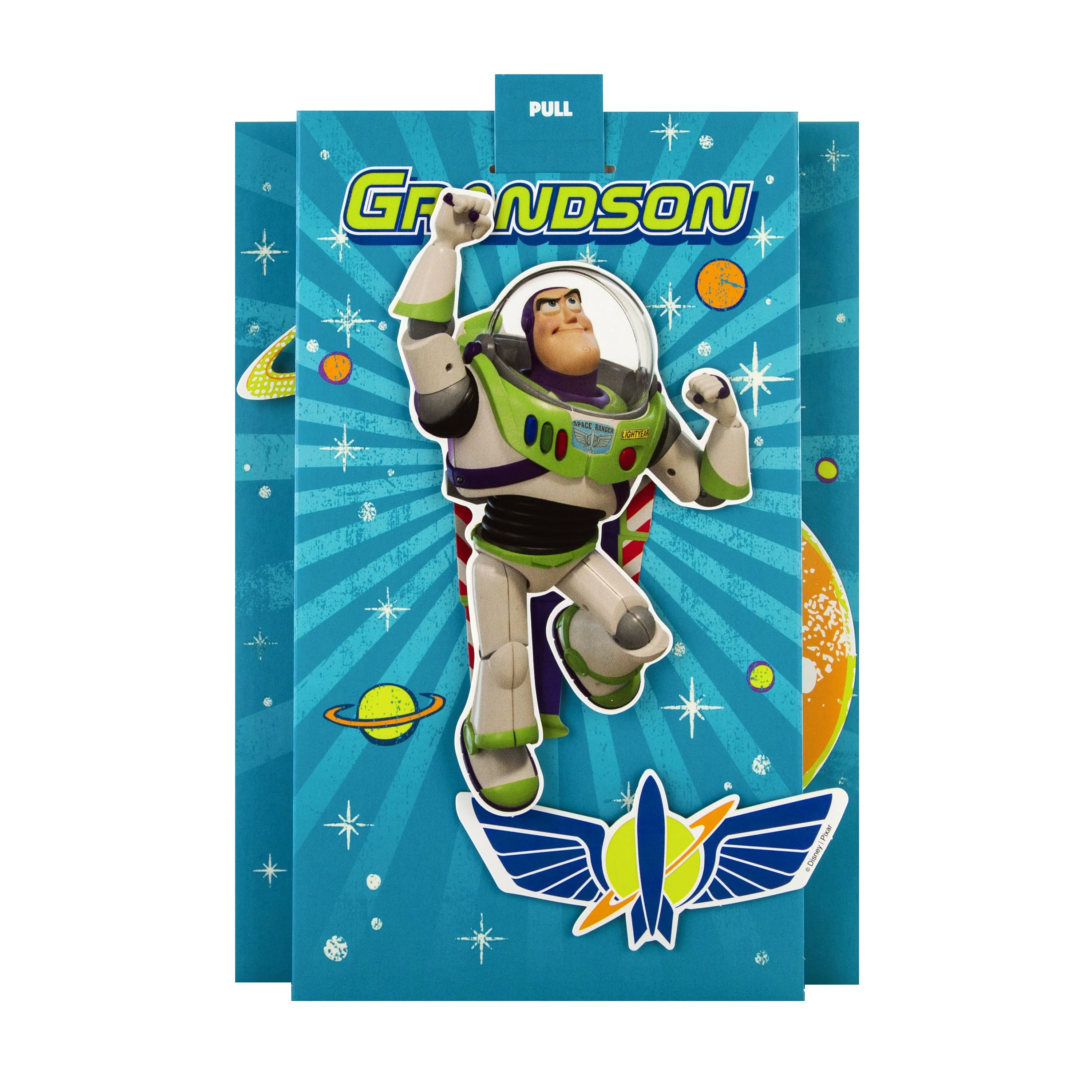 Birthday Card for Grandson - 3D Glow-in-the-Dark Disney Toy Story Design with Activity & Badge - Image 3