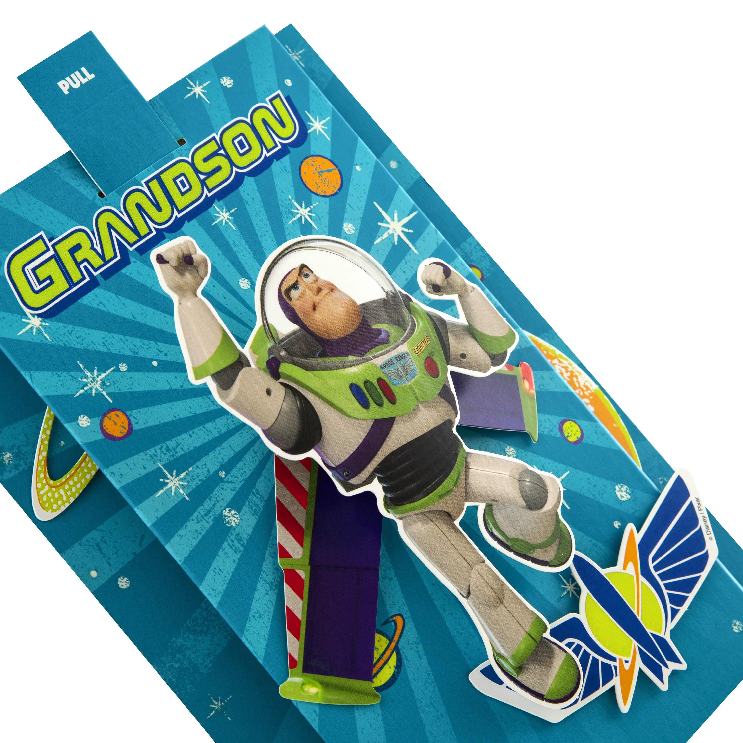 Birthday Card for Grandson - 3D Glow-in-the-Dark Disney Toy Story Design with Activity & Badge - Image 4
