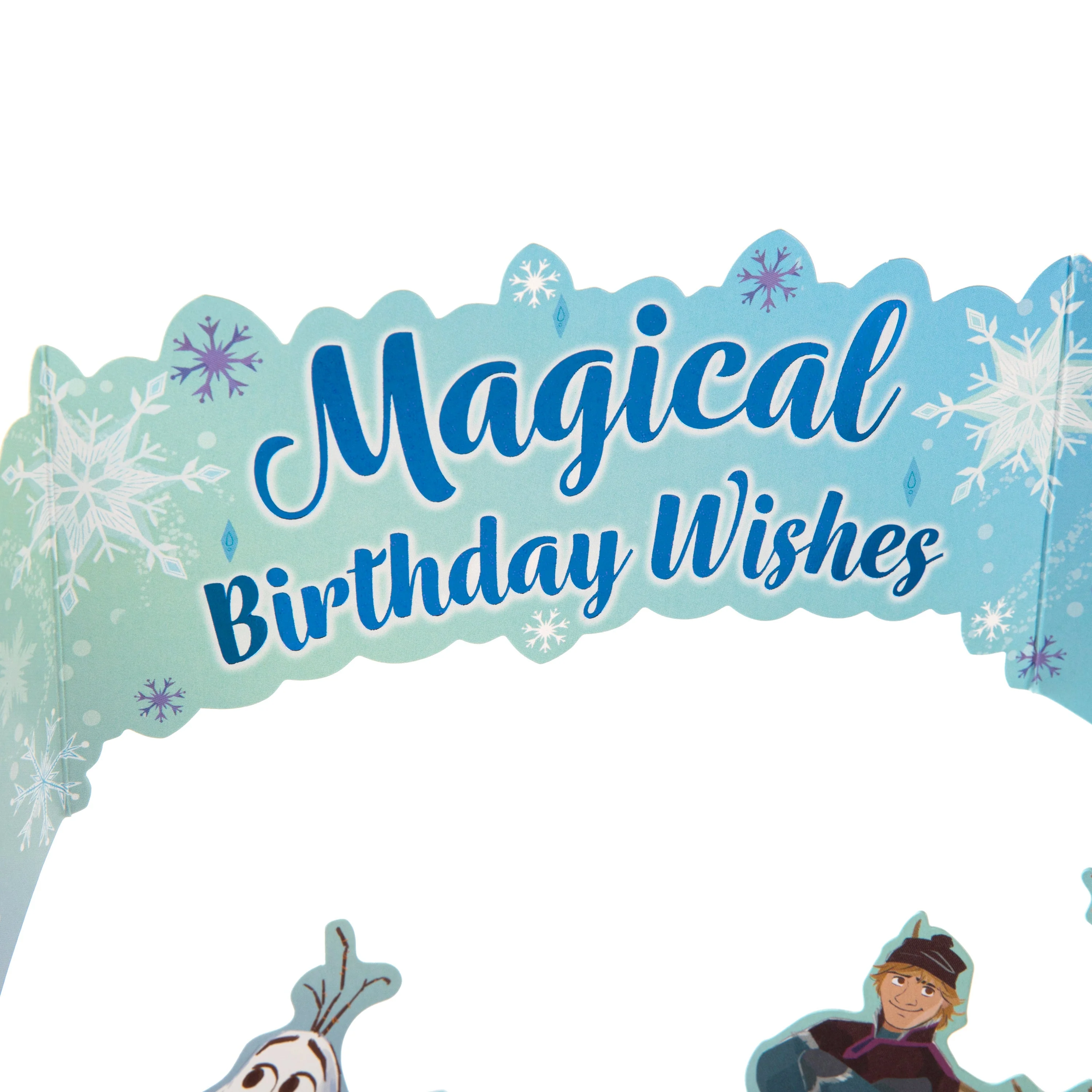 Birthday Card - 3D Blue Disney Frozen Design - Image 2