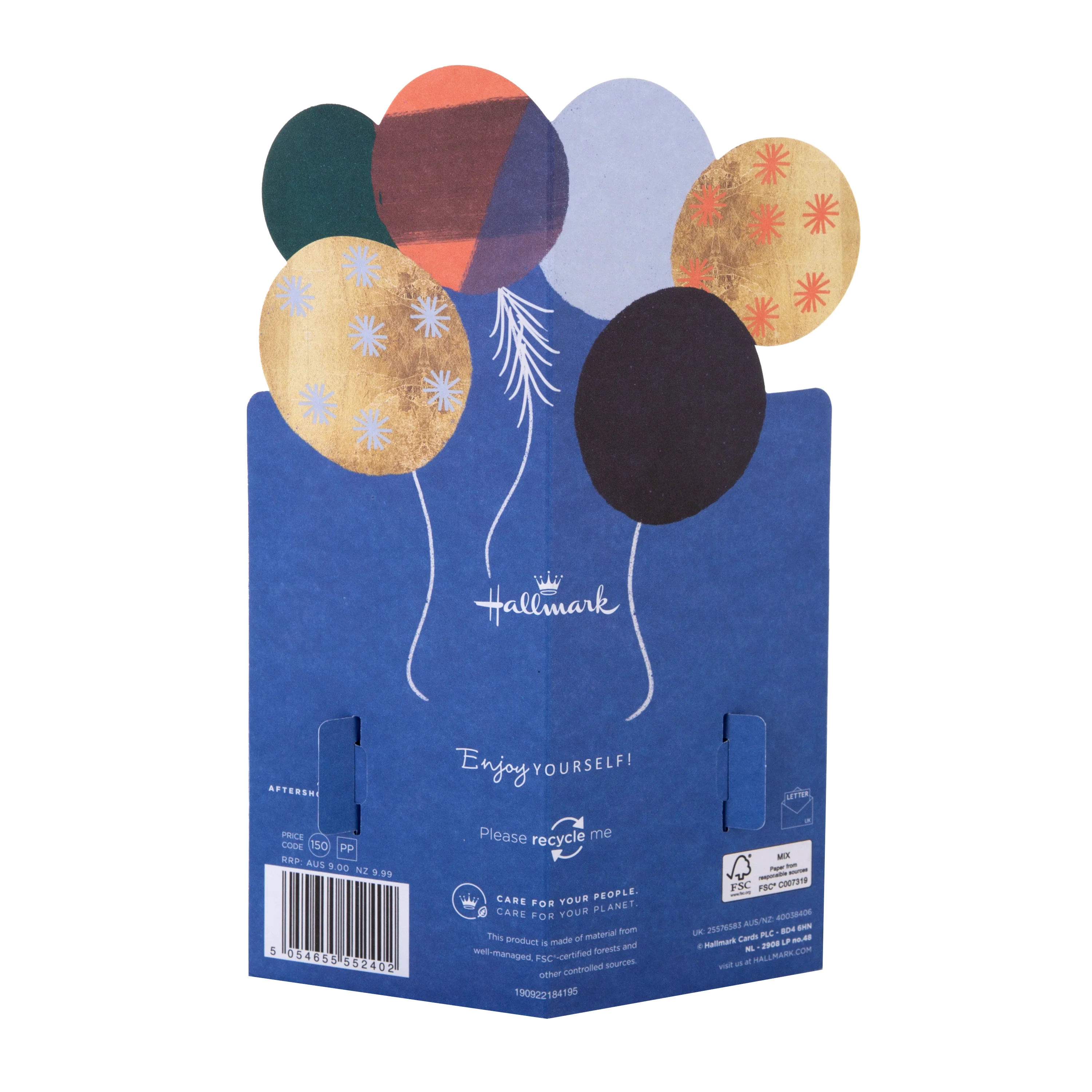 Birthday Card - 3D & Pop Up Blue & Gold Balloons Design - Image 7