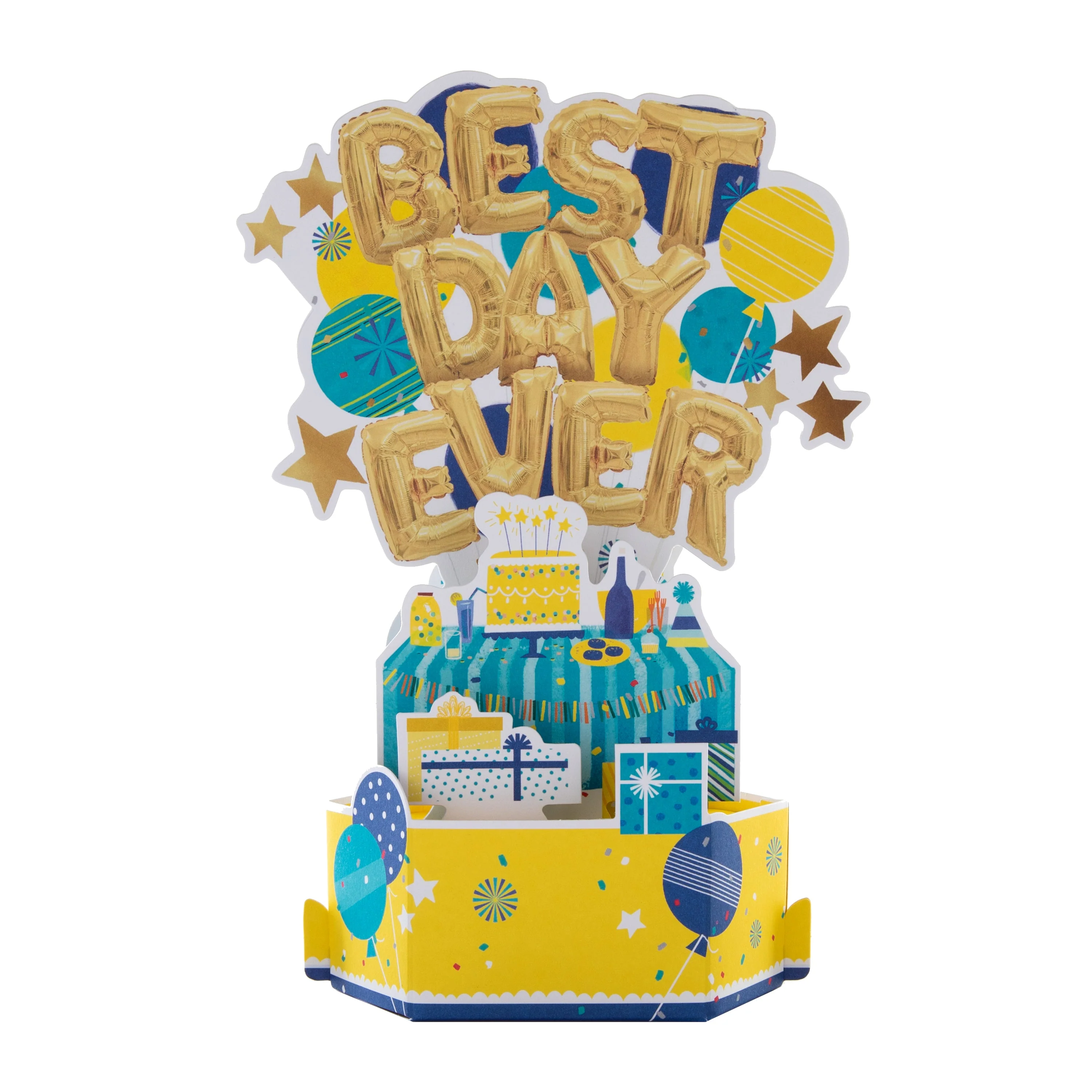 Birthday Card - 3D Pop-Up Celebration Banner Design
