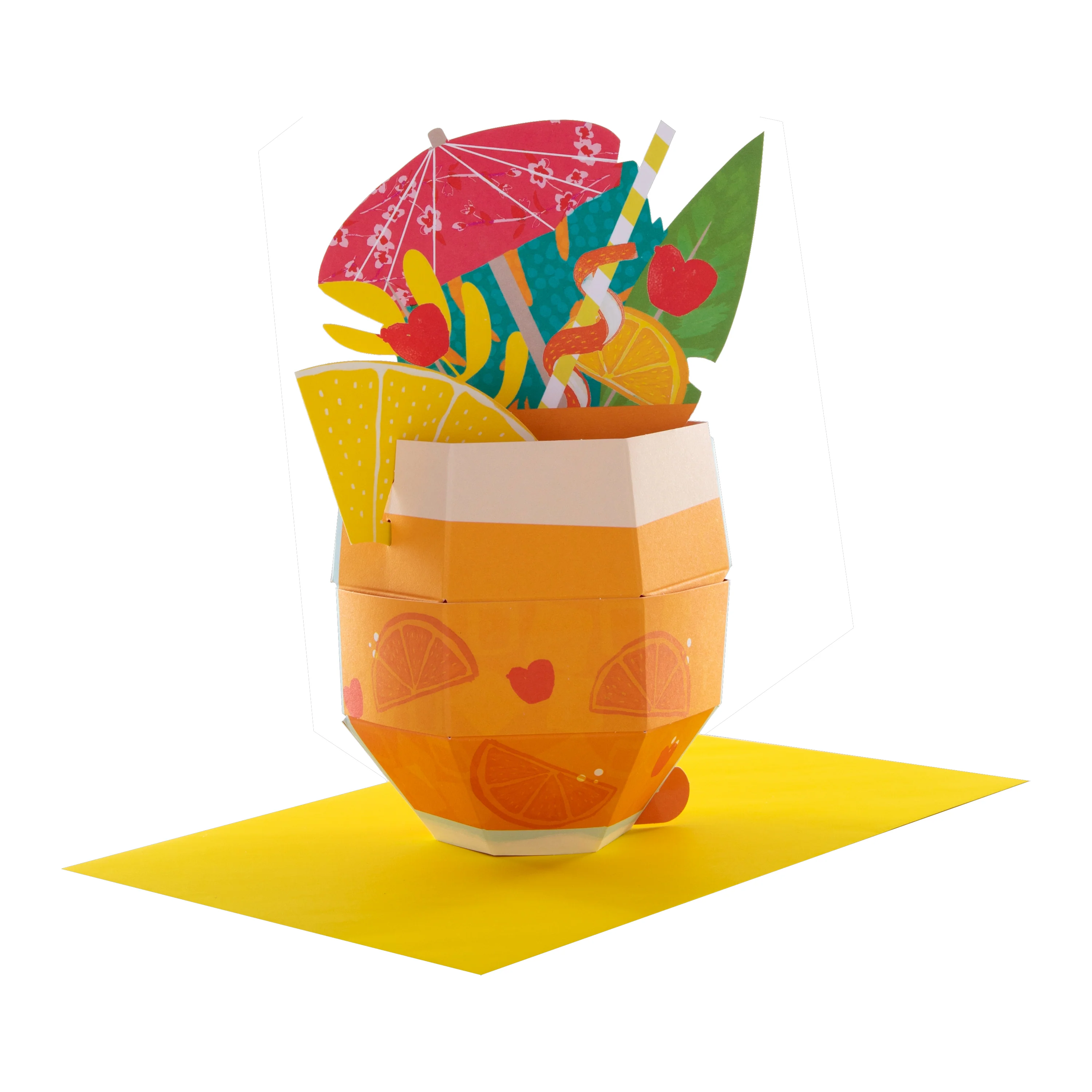 Birthday Card - 3D Pop-Up Cocktail Design - Image 2
