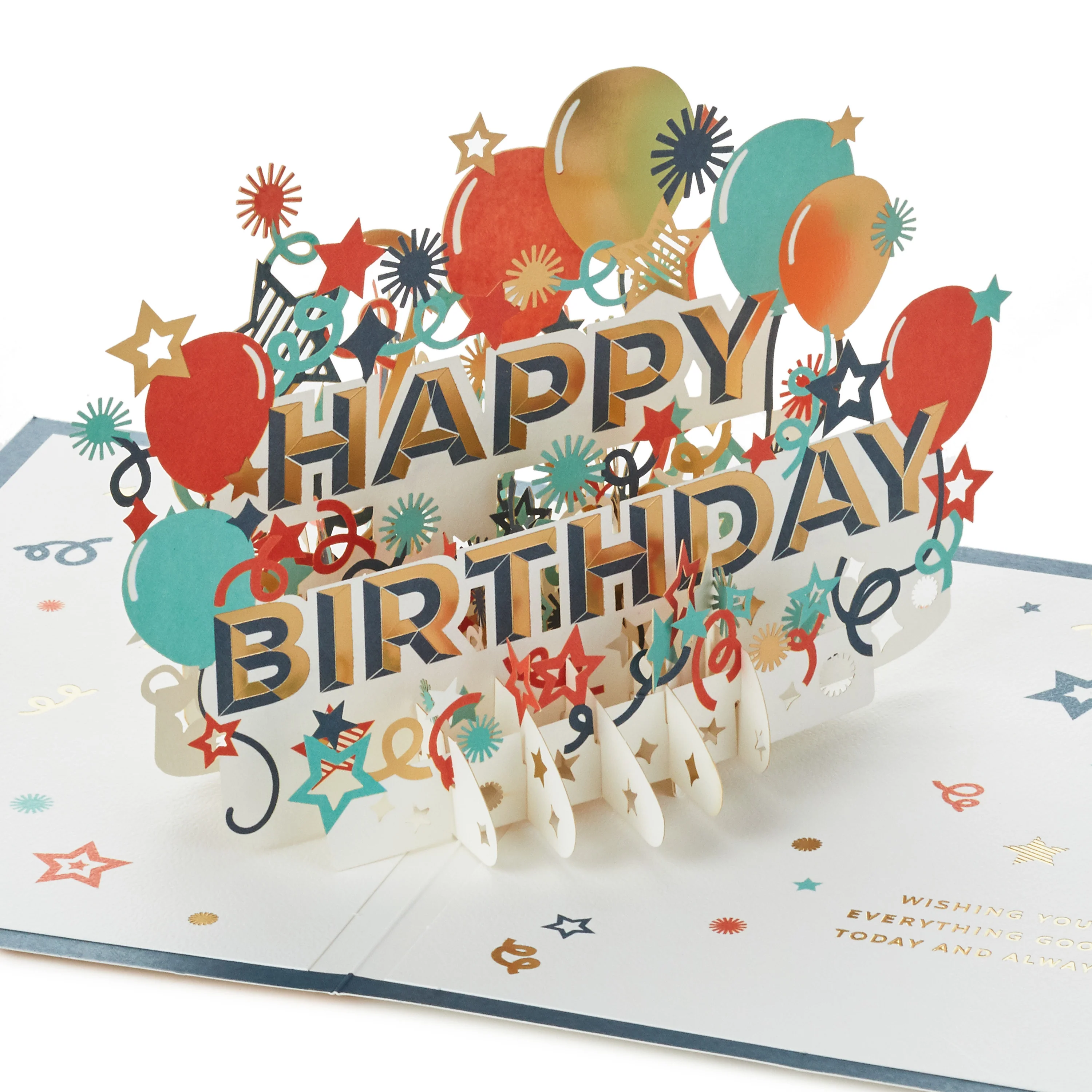 Birthday Card - 3D Pop-Up Colourful Birthday Banner Design