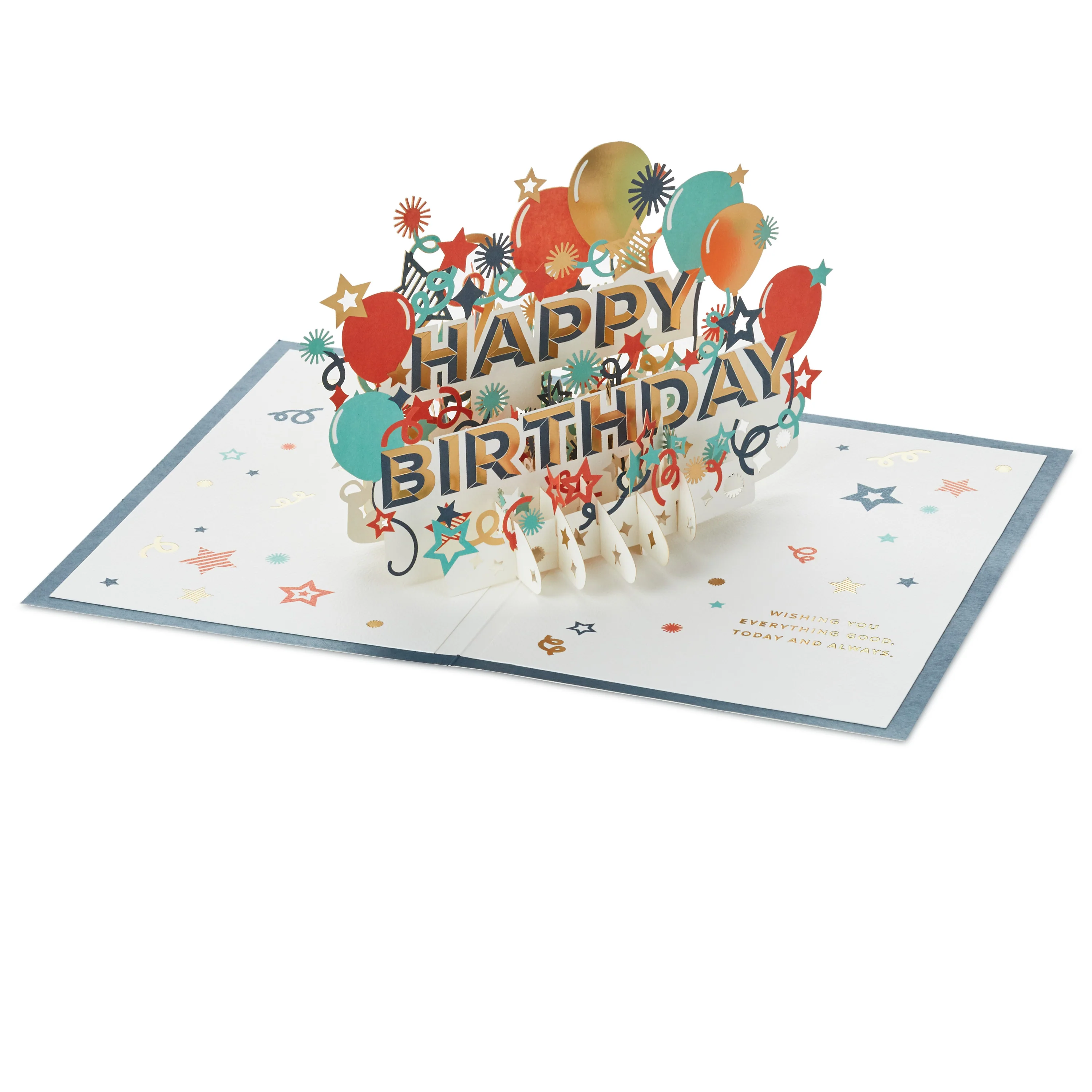 Birthday Card - 3D Pop-Up Colourful Birthday Banner Design - Image 2