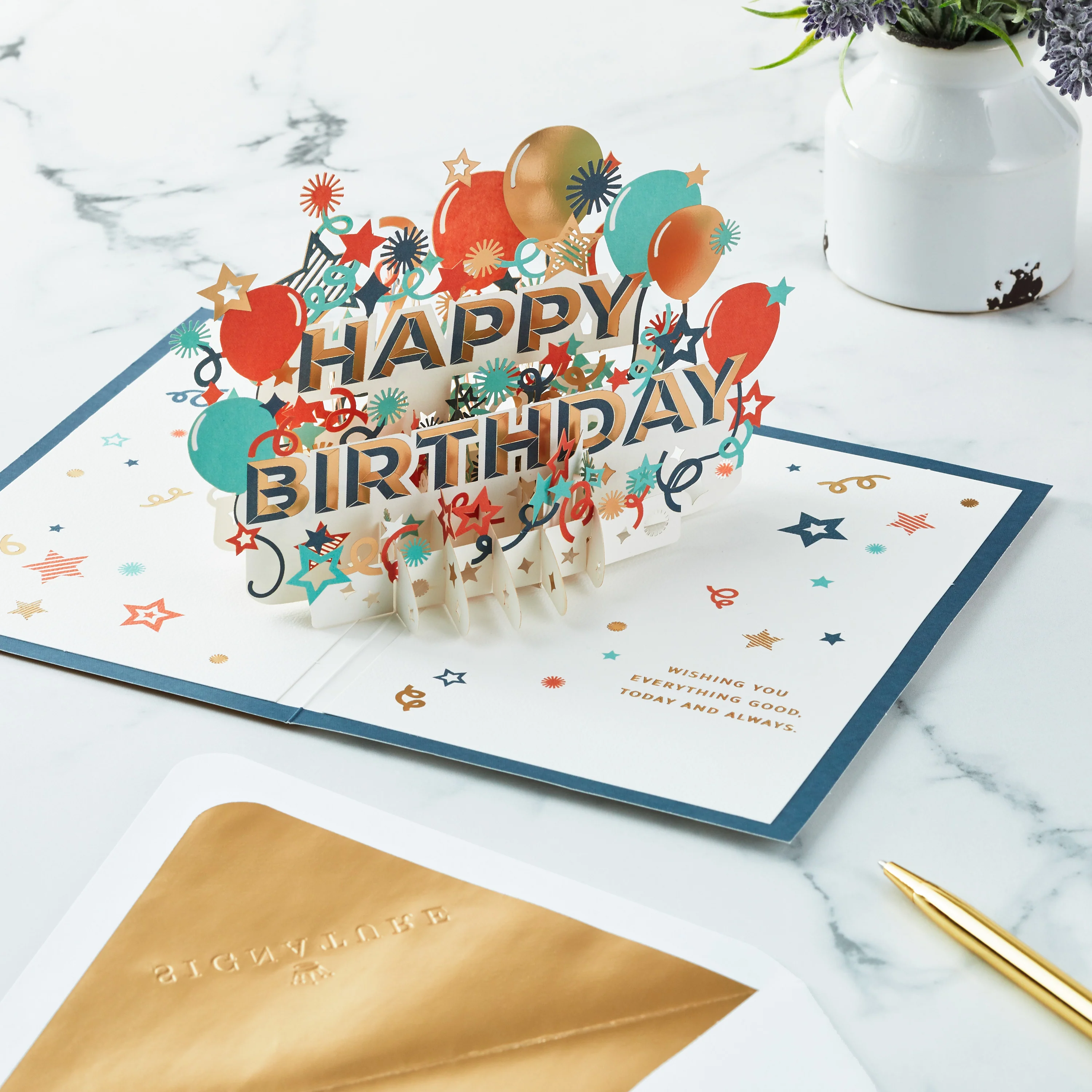 Birthday Card - 3D Pop-Up Colourful Birthday Banner Design - Image 8