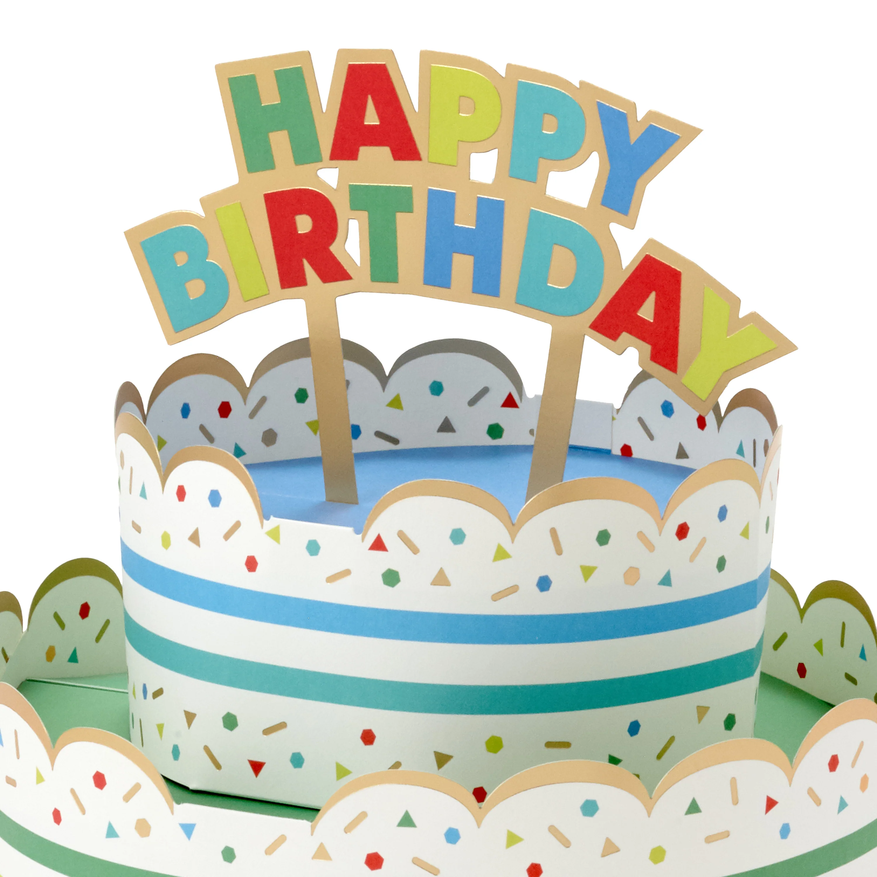 Birthday Card - 3D Pop Up Colourful Cake Design - Image 4