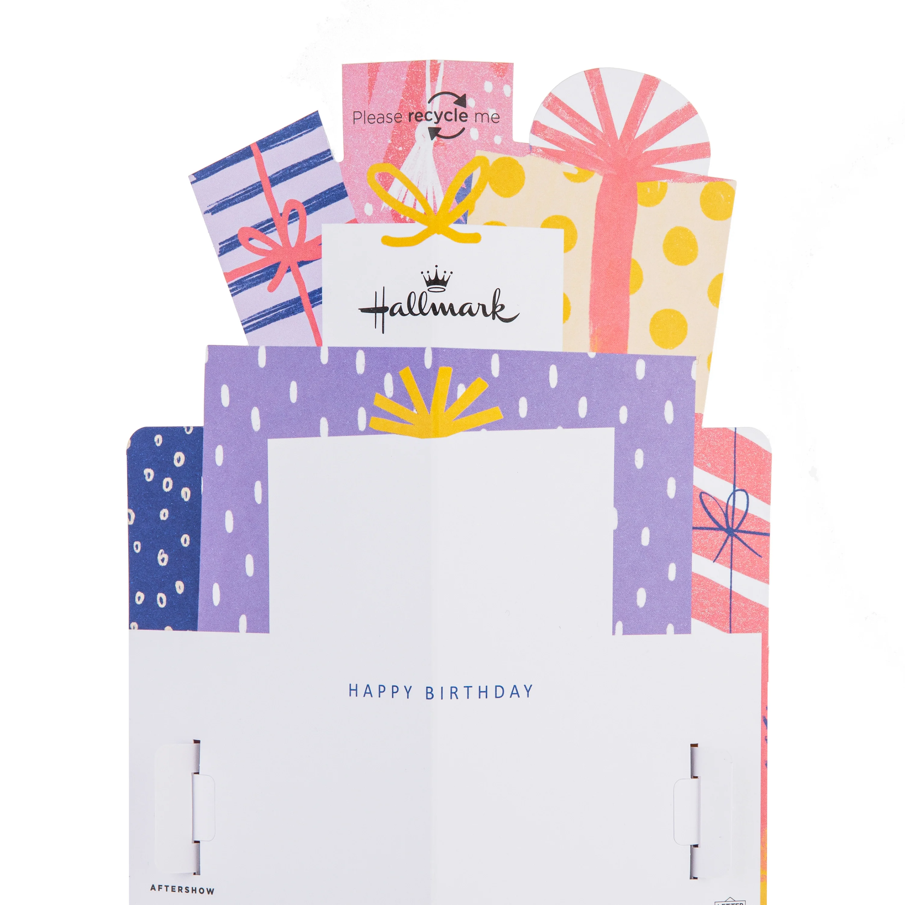 Birthday Card - 3D Pop-Up Pink Stack of Presents Design - Image 3