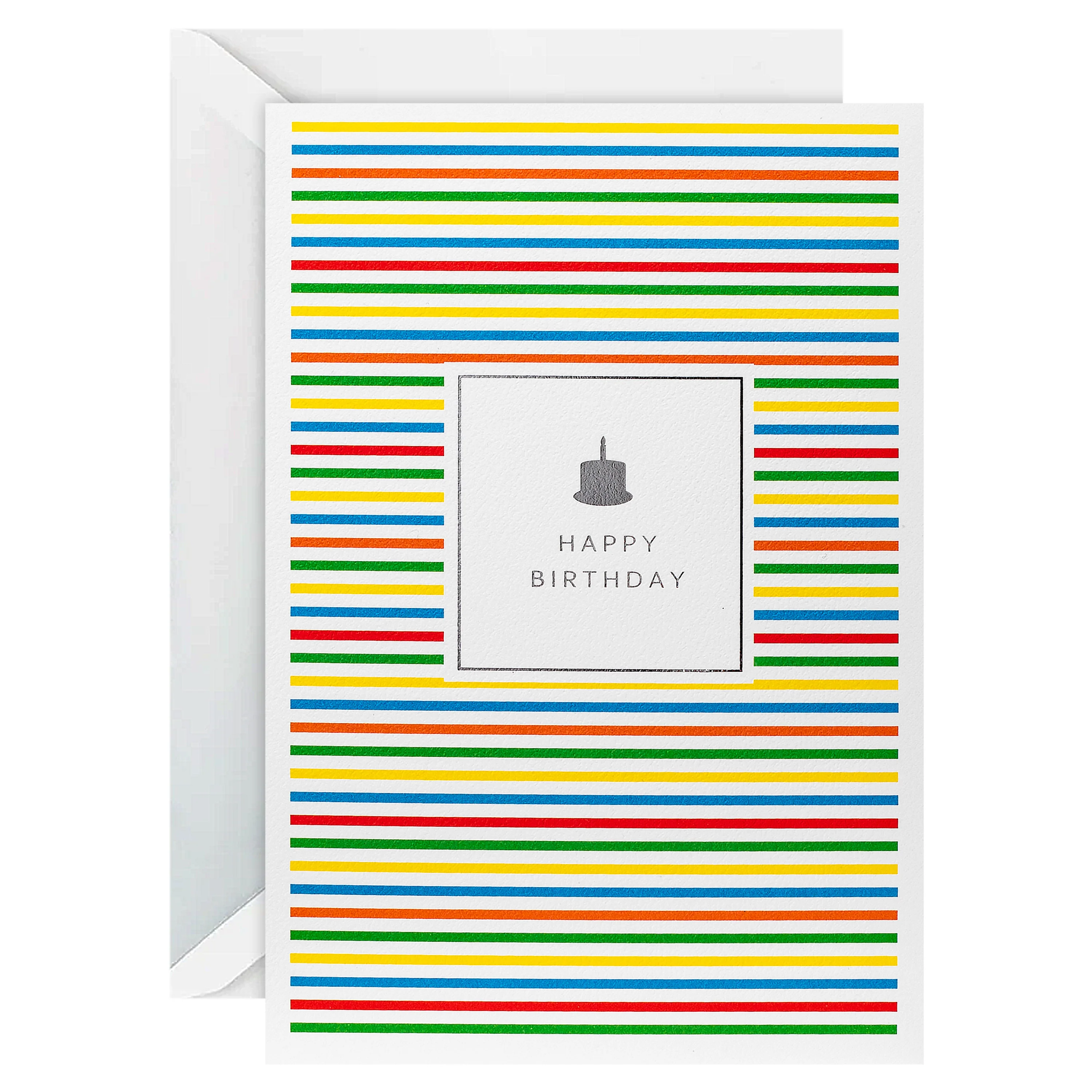 Birthday Card - 3D & Pop Up Rainbow Stripes Banner Birthday Card - Image 7