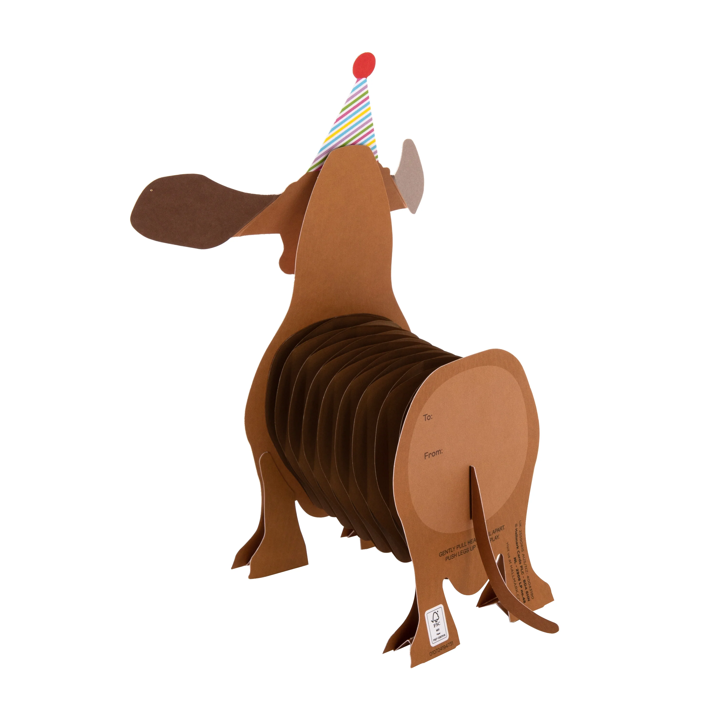 Birthday Card - 3D Pop-Up Sausage Dog Design - Image 5