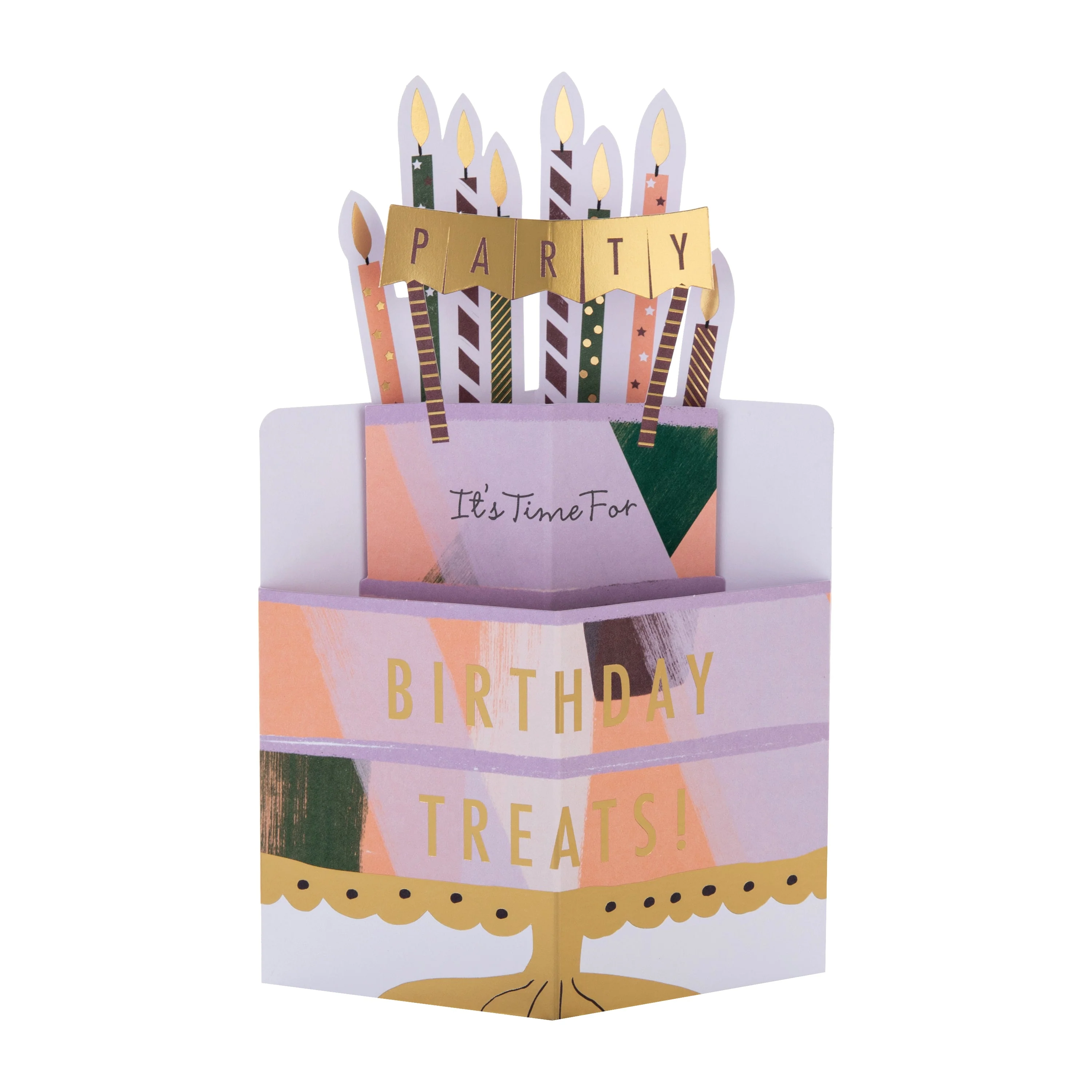 Birthday Card - 3D Pop Up Tiered Cake & Candles Design