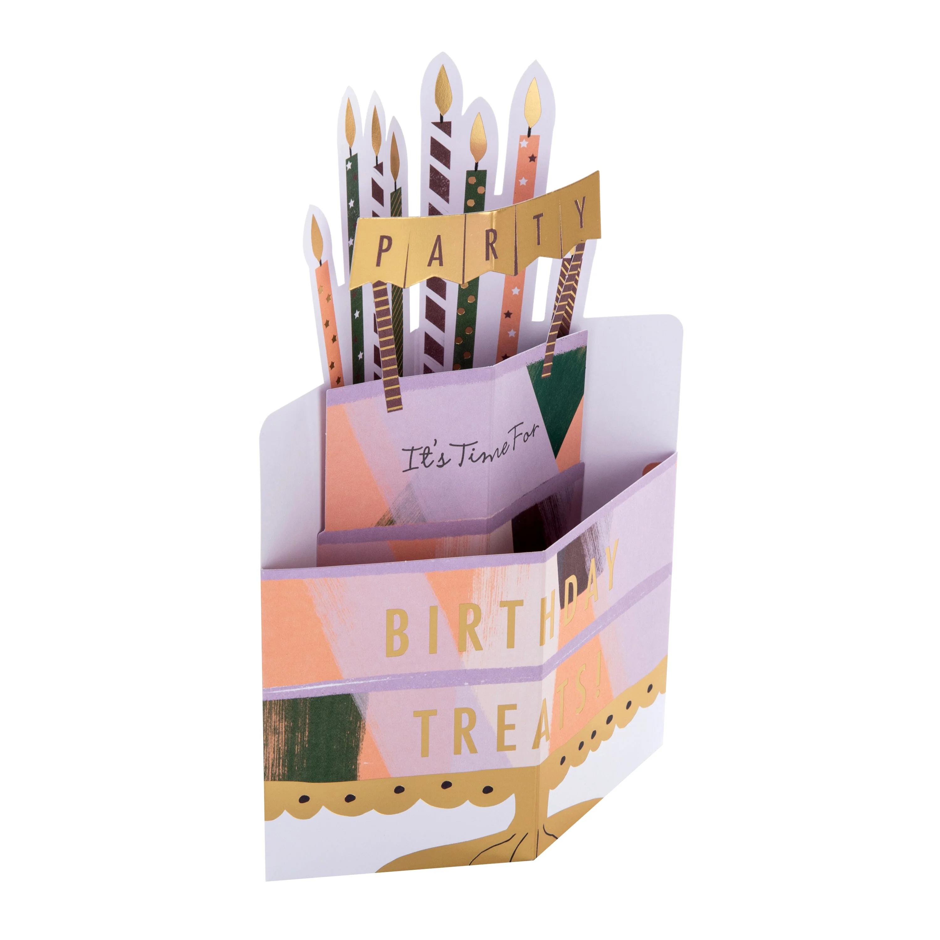 Birthday Card - 3D Pop Up Tiered Cake & Candles Design - Image 2