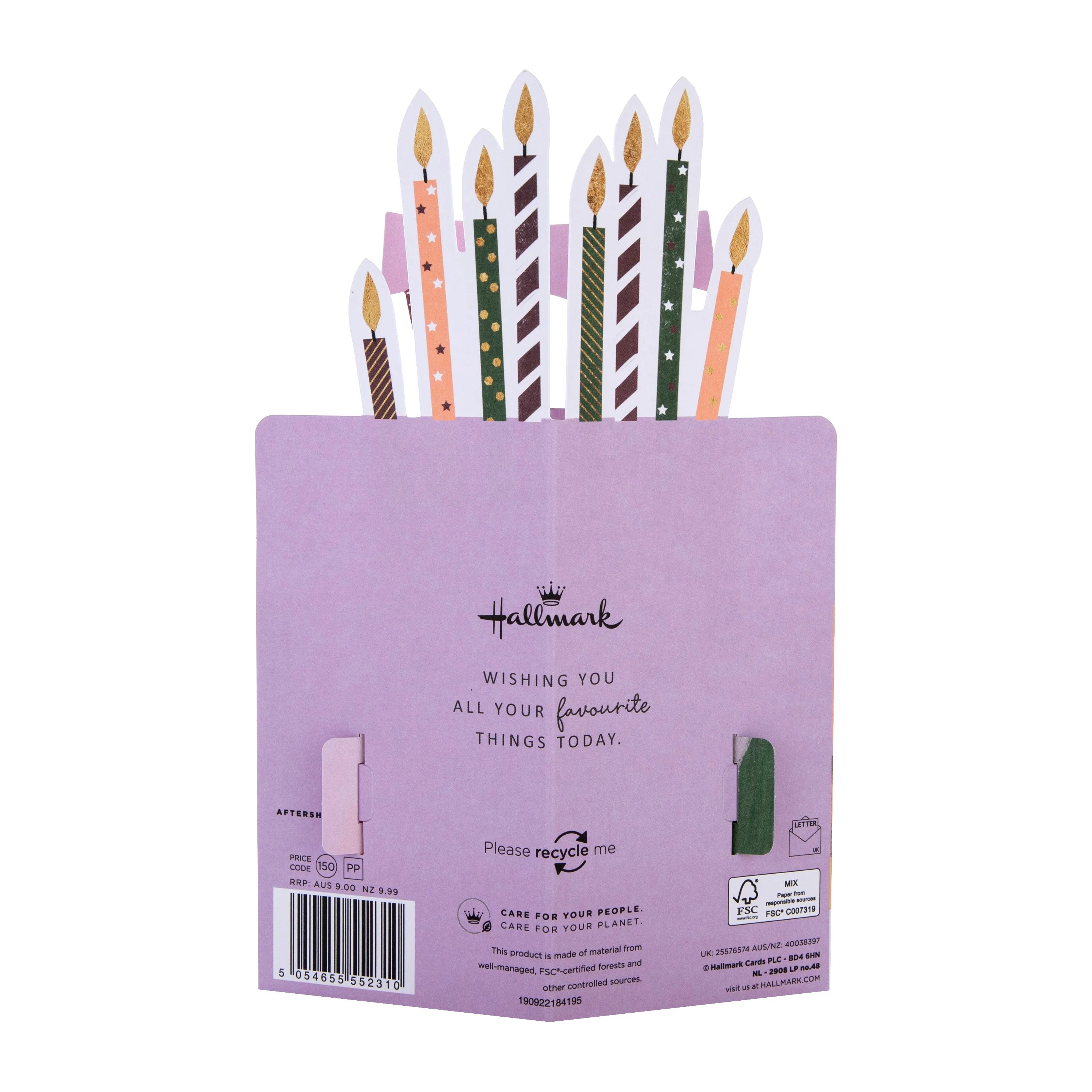 Birthday Card - 3D Pop Up Tiered Cake & Candles Design - Image 6