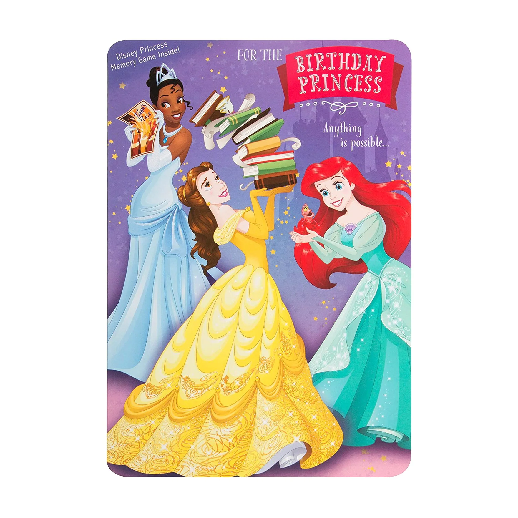 Birthday Card - Disney Princesses Design with Memory Game - Image 3