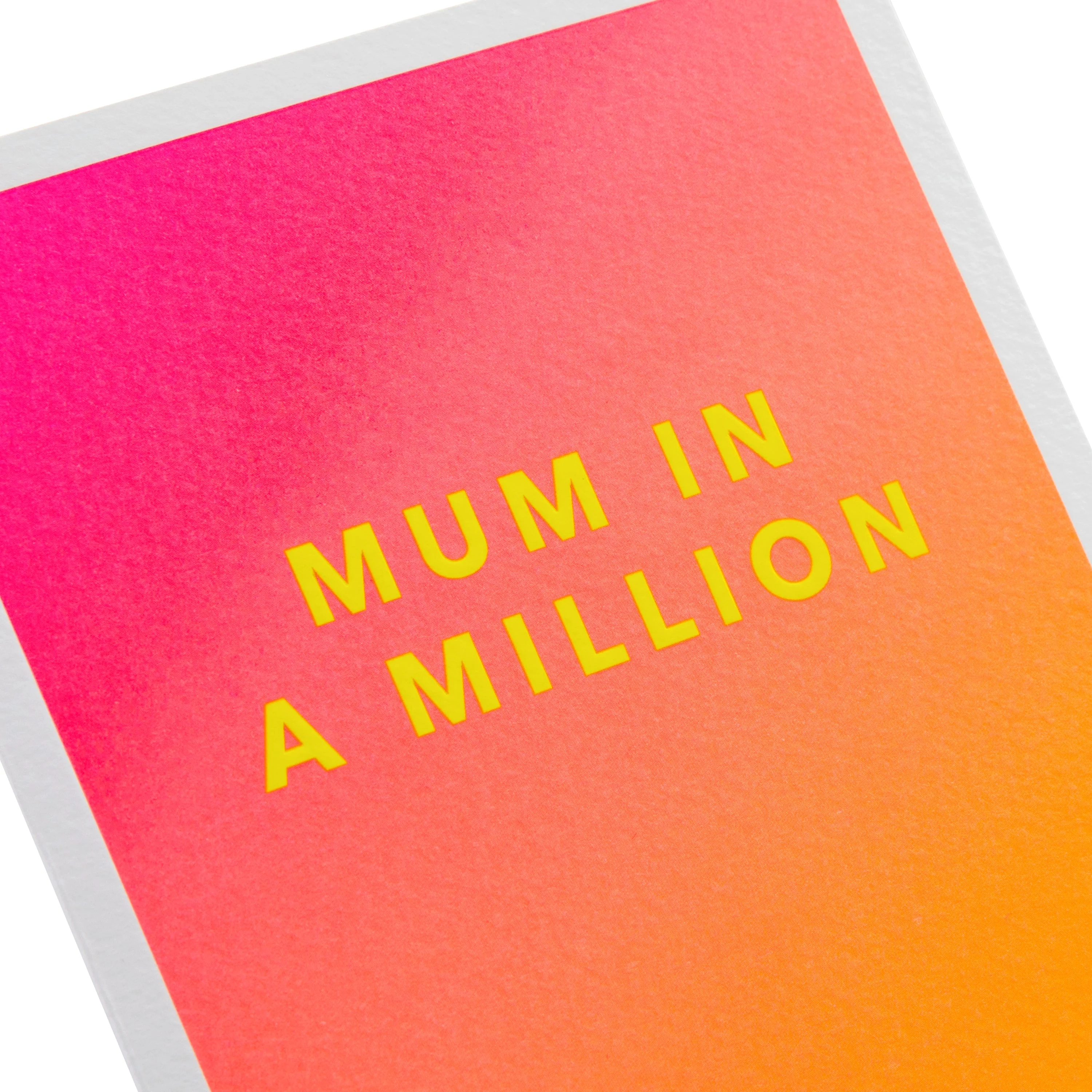 Birthday Card - Electric Parade 'Mum in a Million' Text Design - Image 4