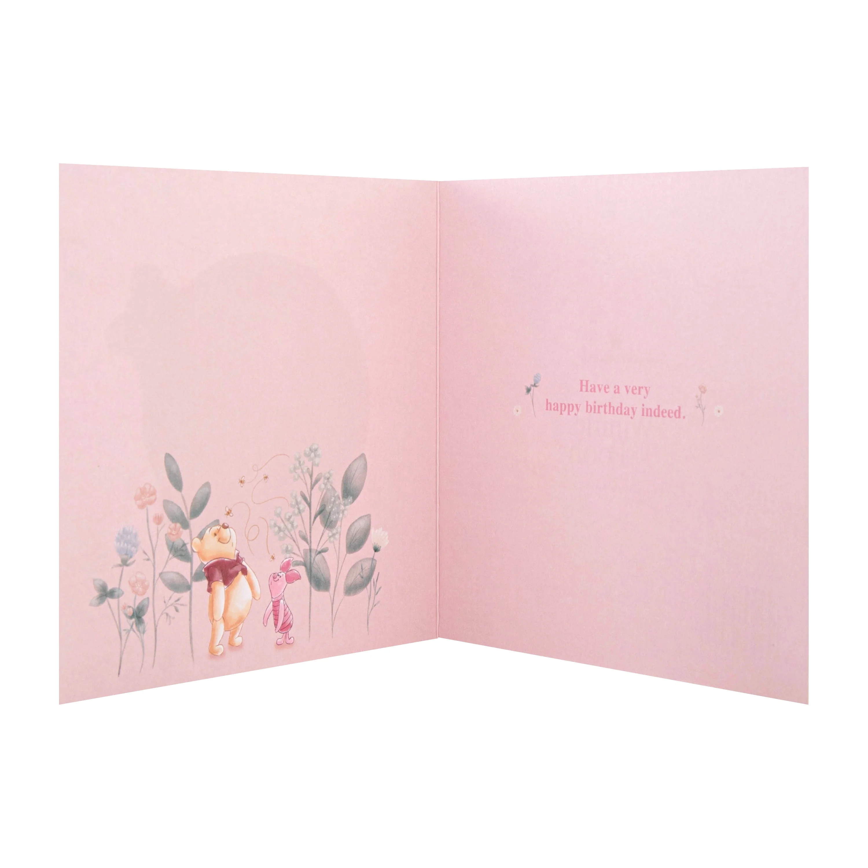 Birthday Card for Auntie - Pink Disney Winnie the Pooh Design - Image 2