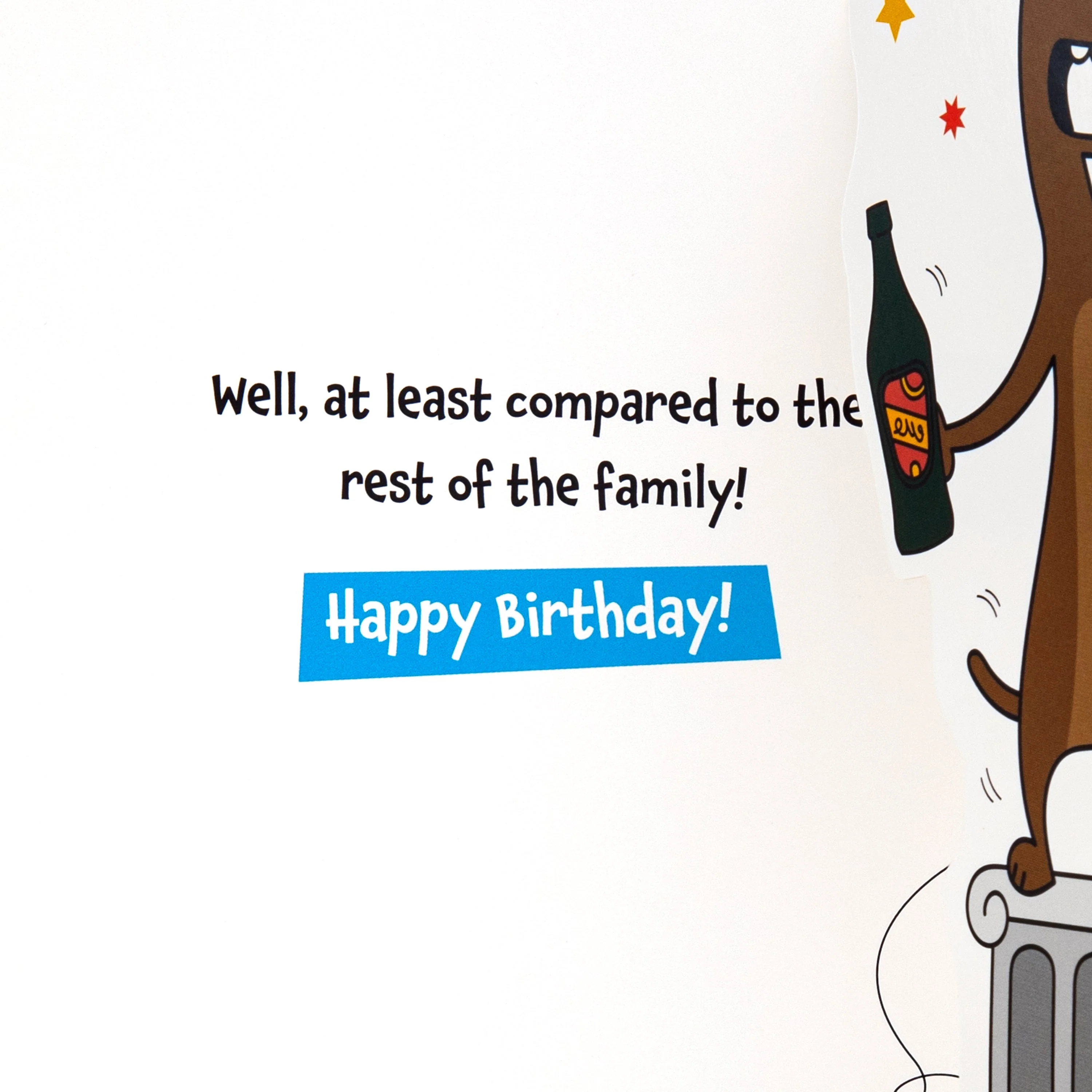 Birthday Card for Brother - Funny Pop-Up Party Dog Design - Image 3