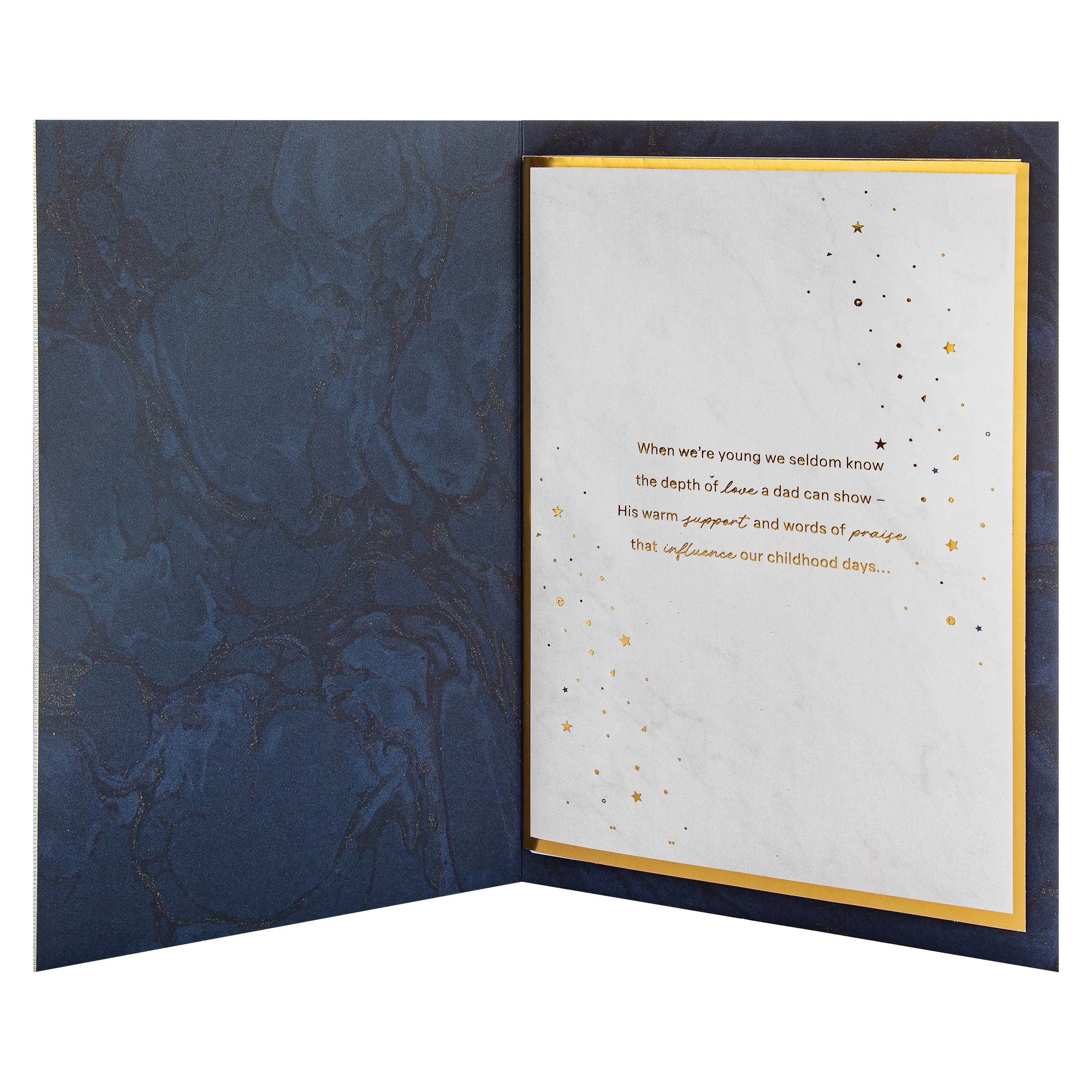 Birthday Card for Dad - Dark Patterned Design with Star - Image 2