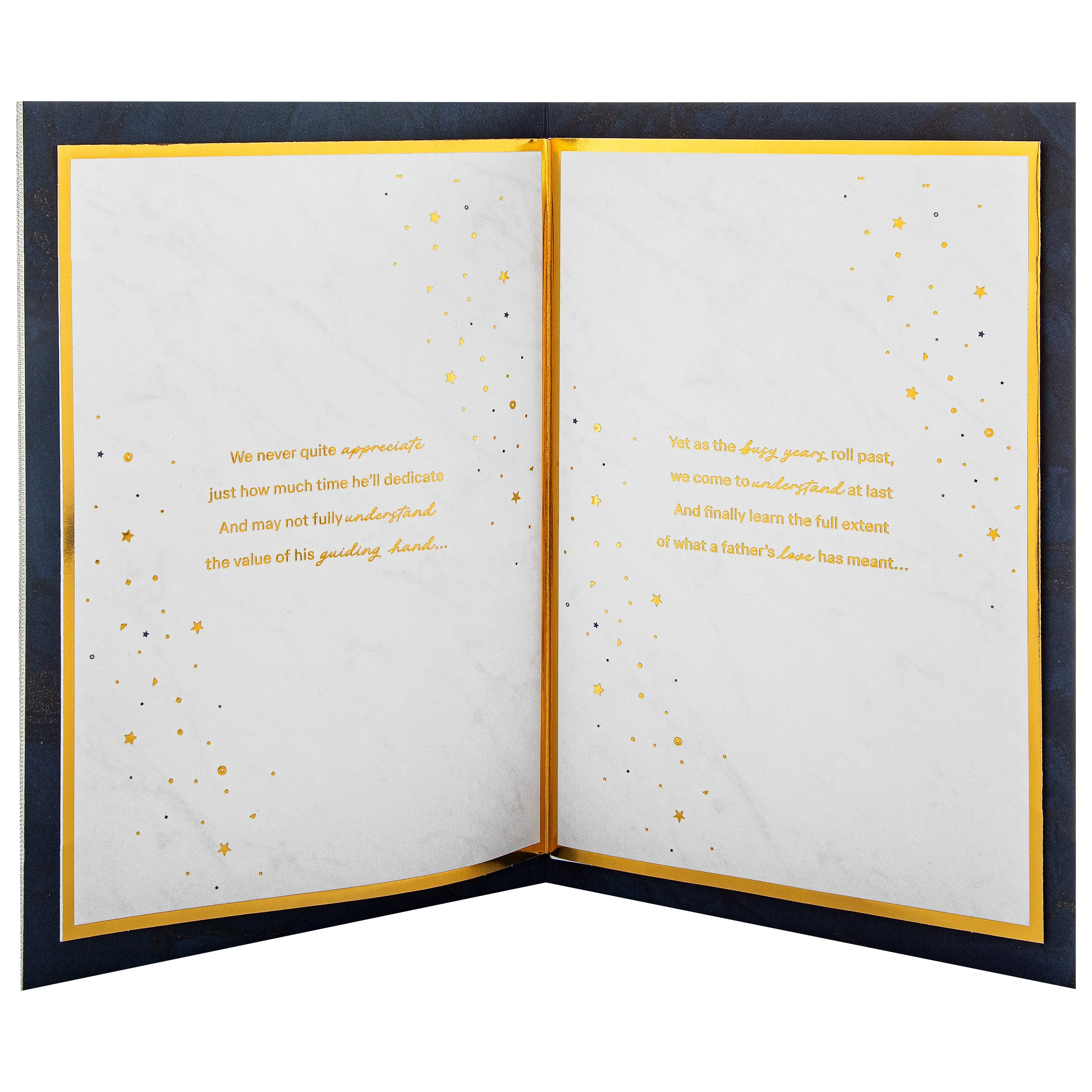 Birthday Card for Dad - Dark Patterned Design with Star - Image 3