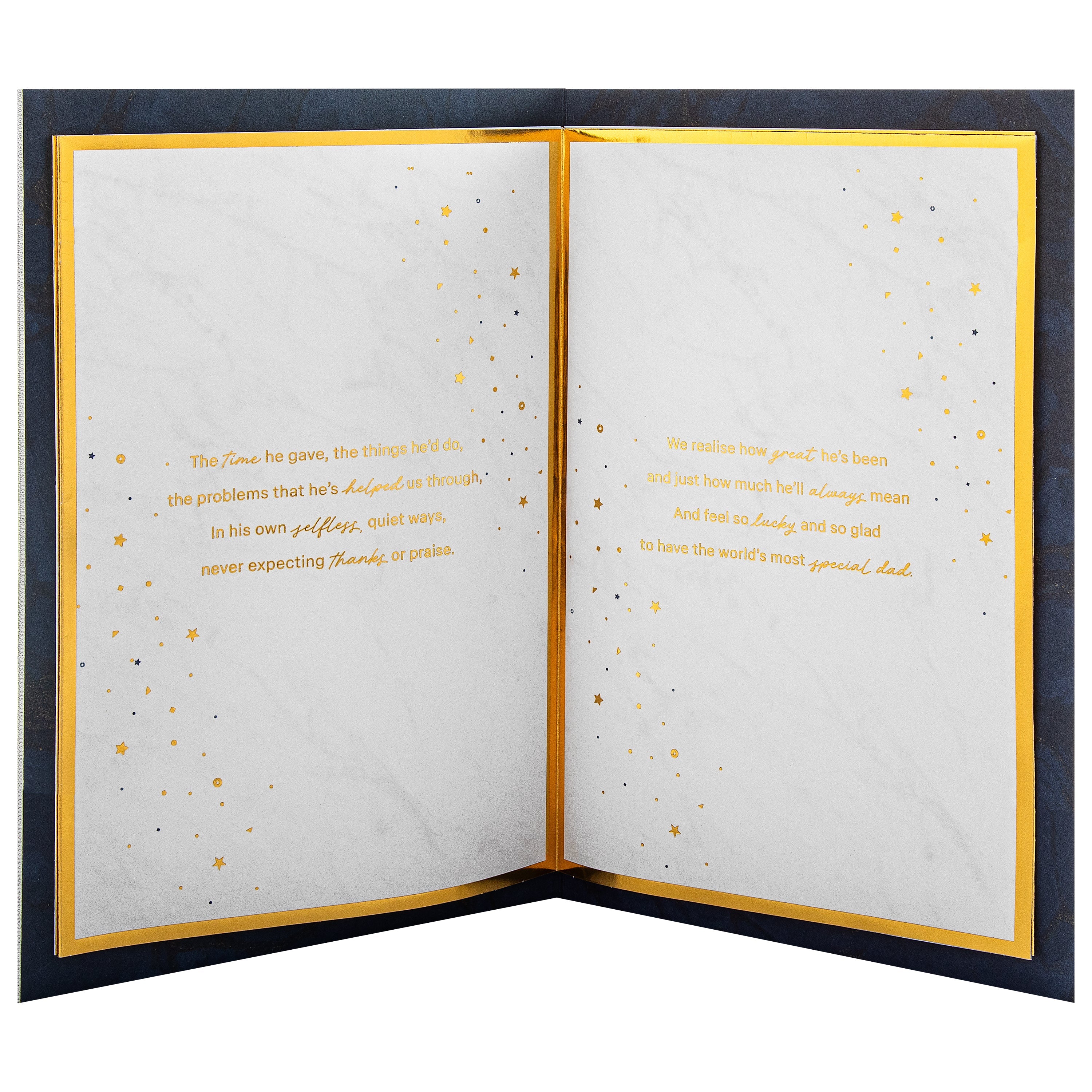 Birthday Card for Dad - Dark Patterned Design with Star - Image 4