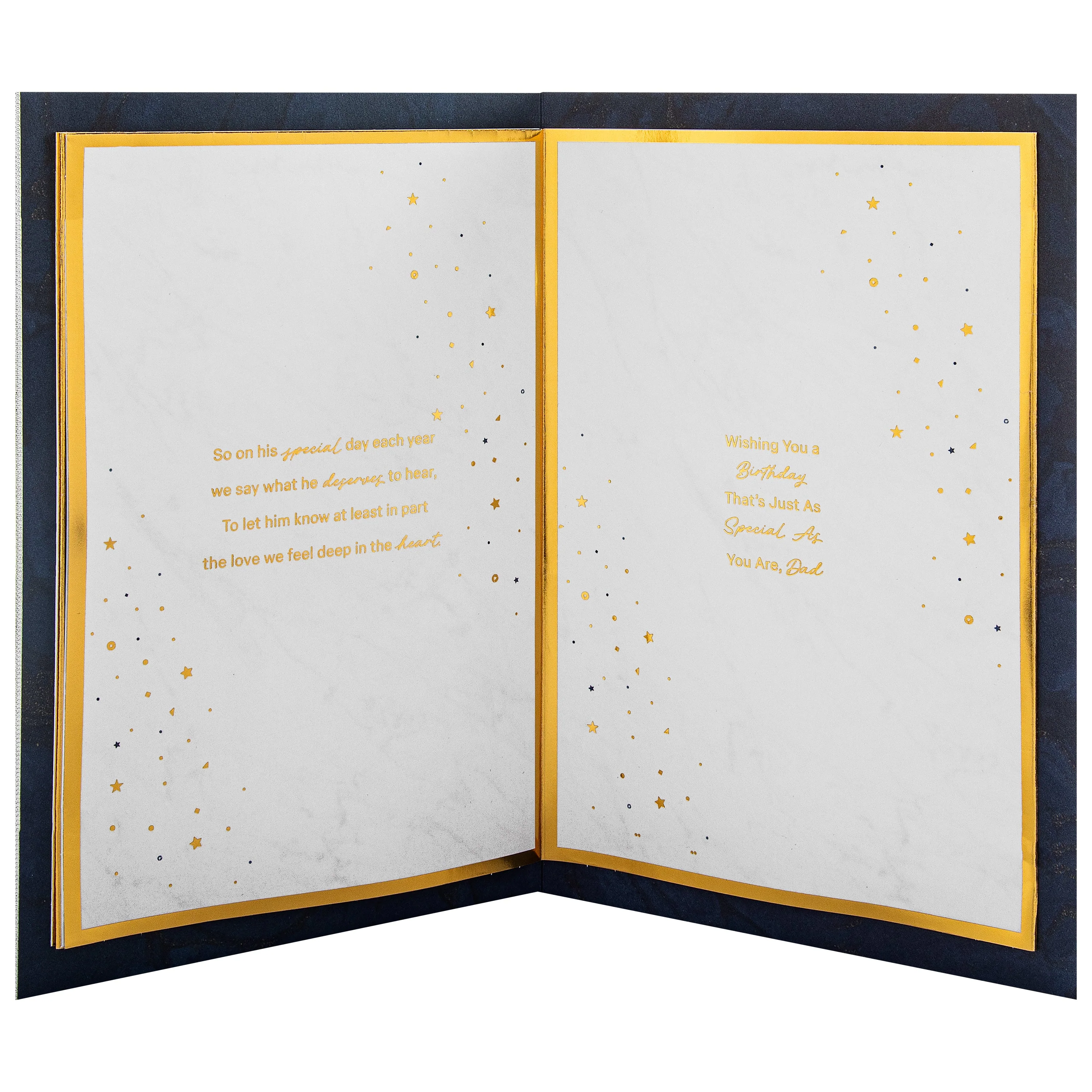 Birthday Card for Dad - Dark Patterned Design with Star - Image 5