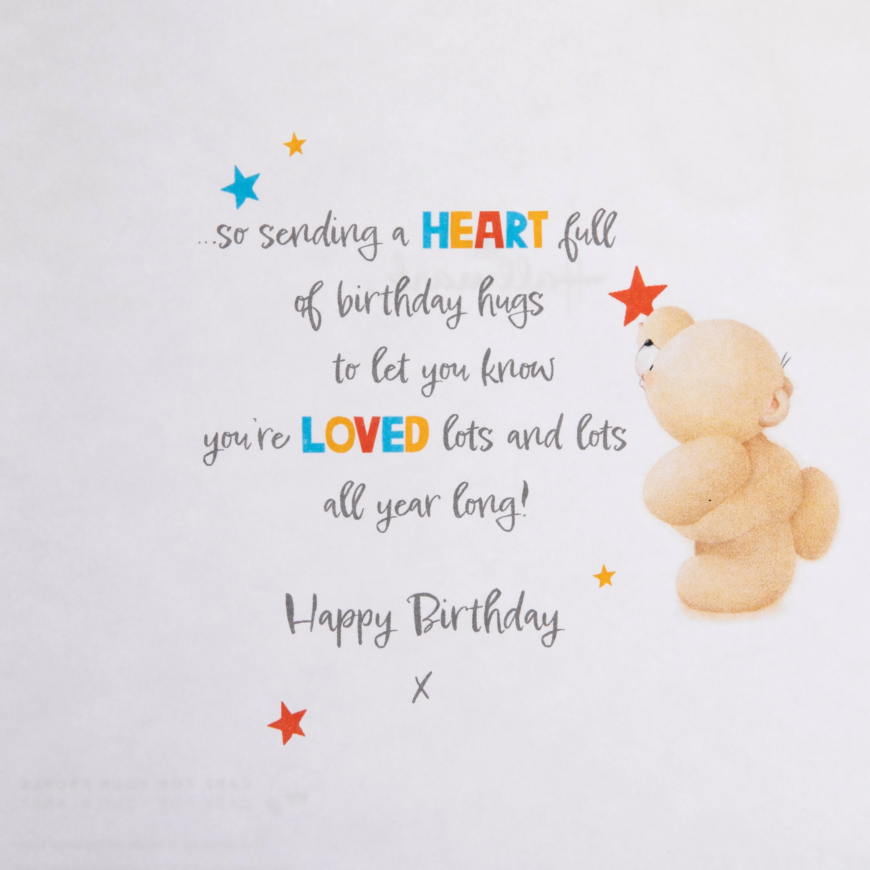 Birthday Card for Dad - Forever Friends Bear with Megaphone Design - Image 4