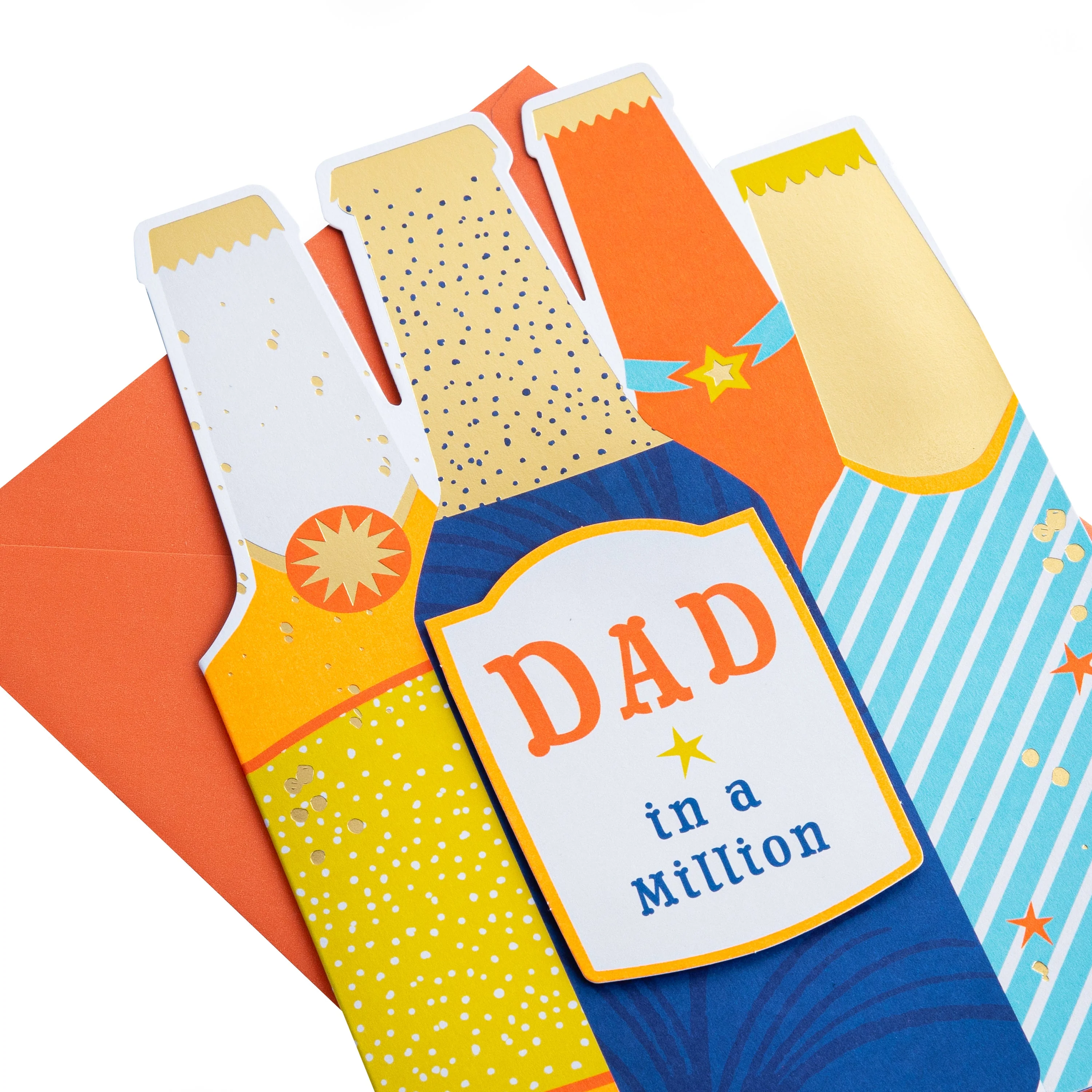 Birthday Card for Dad - Hello Sunrise Colourful Beer Bottles Design - Image 5