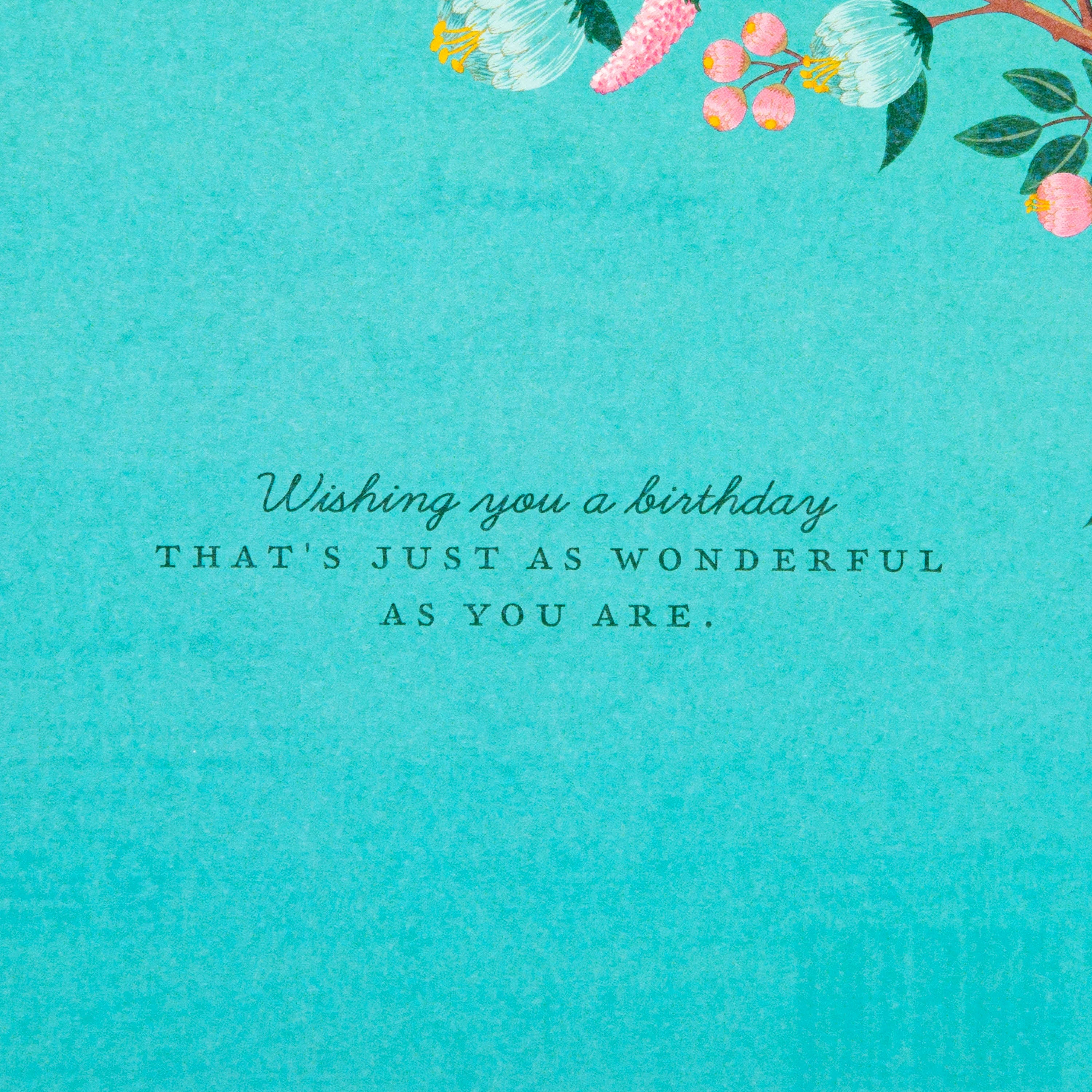 Birthday Card for Daughter - Blue Flower Border Design - Image 3