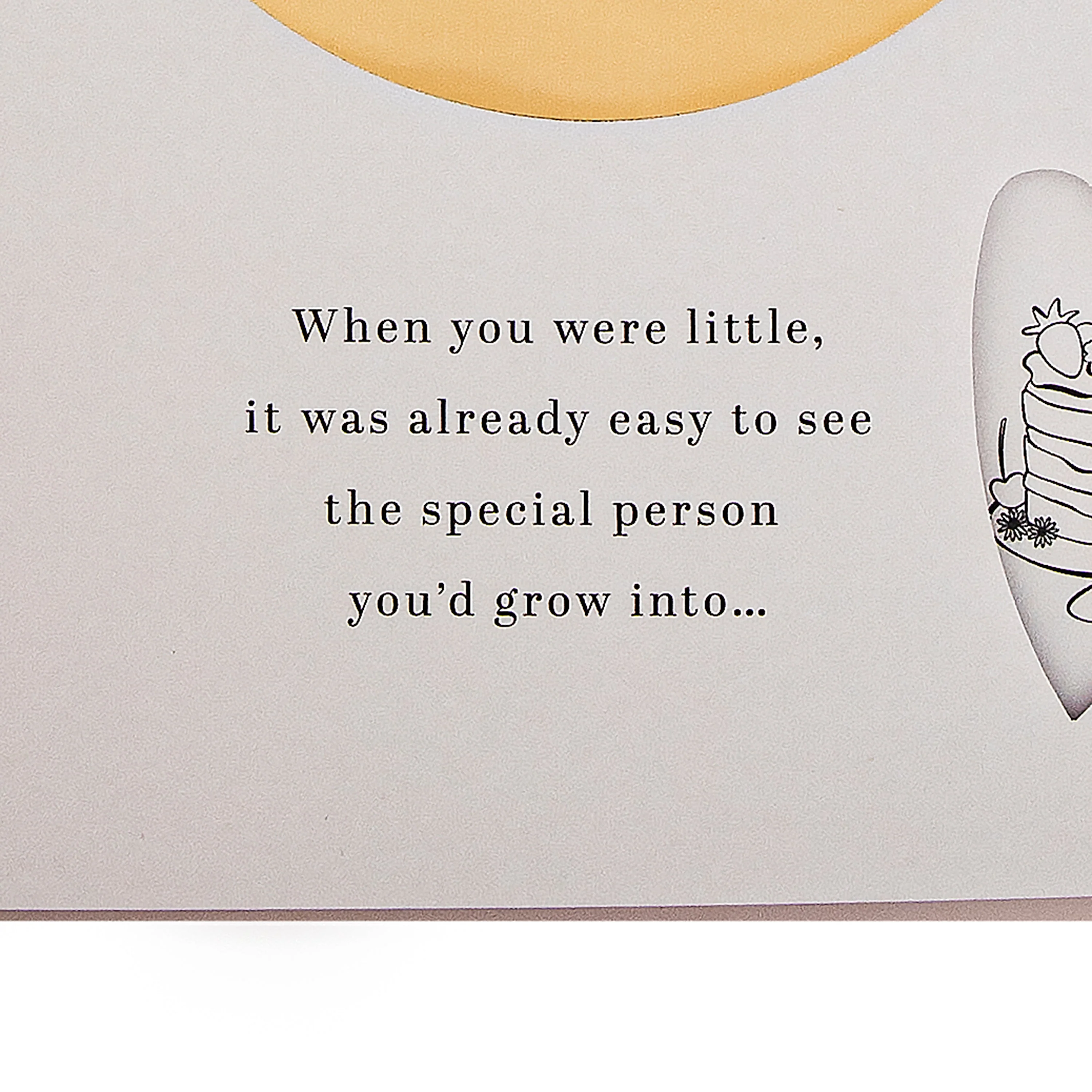 Birthday Card for Daughter - Cake & Heartfelt Verse Design - Image 4