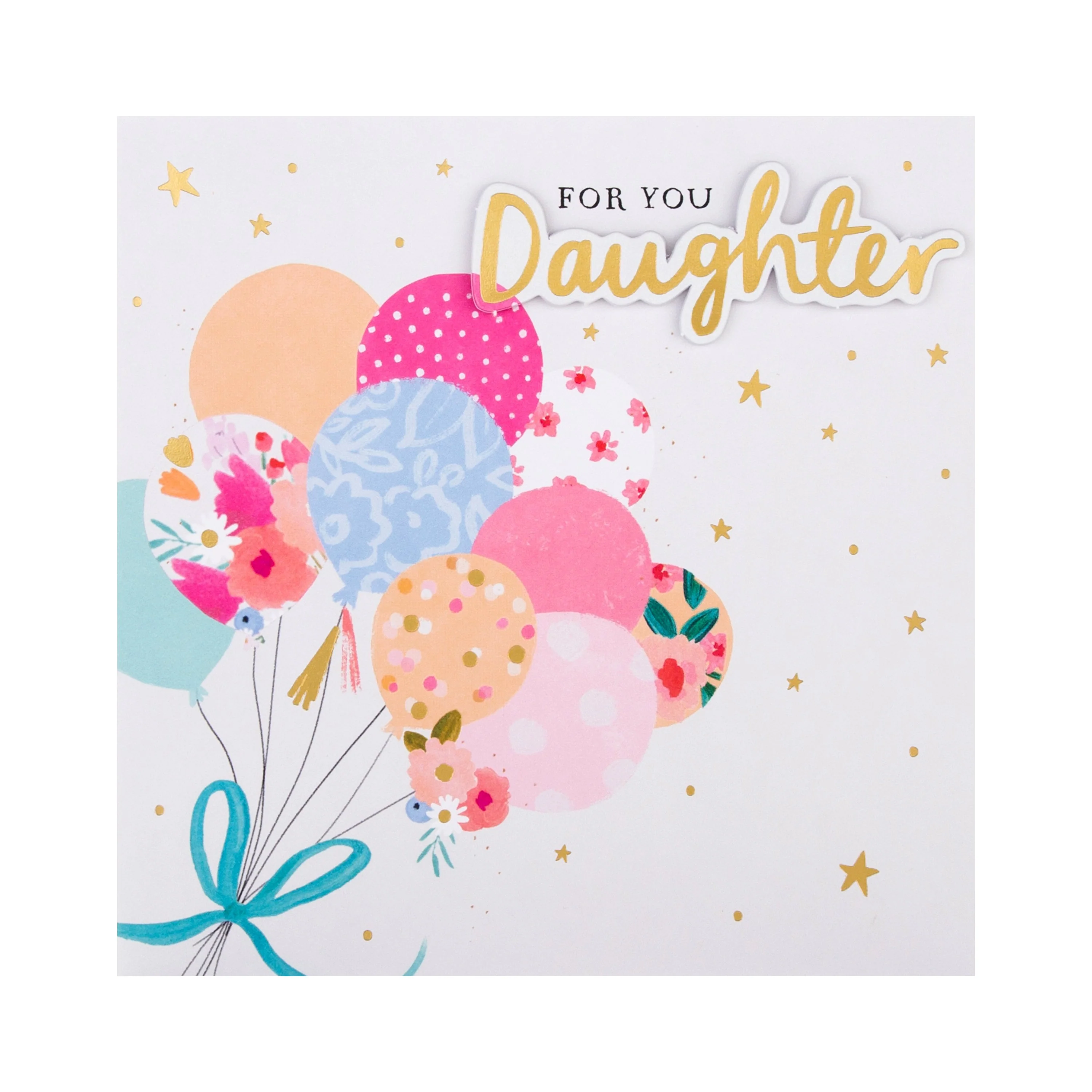 Birthday Card for Daughter - Contemporary Design with 3D add on and Gold Foil - Image 3